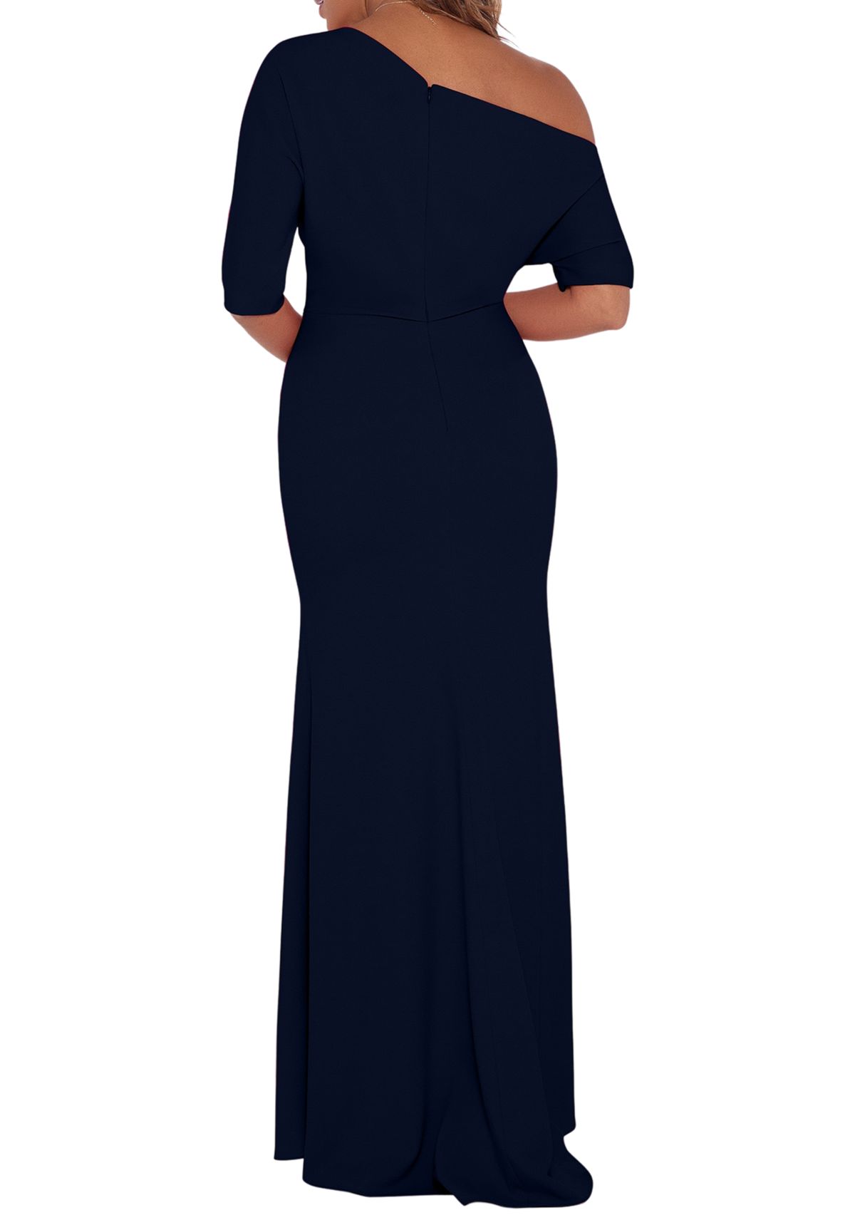3/4 Sleeve Sleepshirt Off-the-Shoulder Gown 