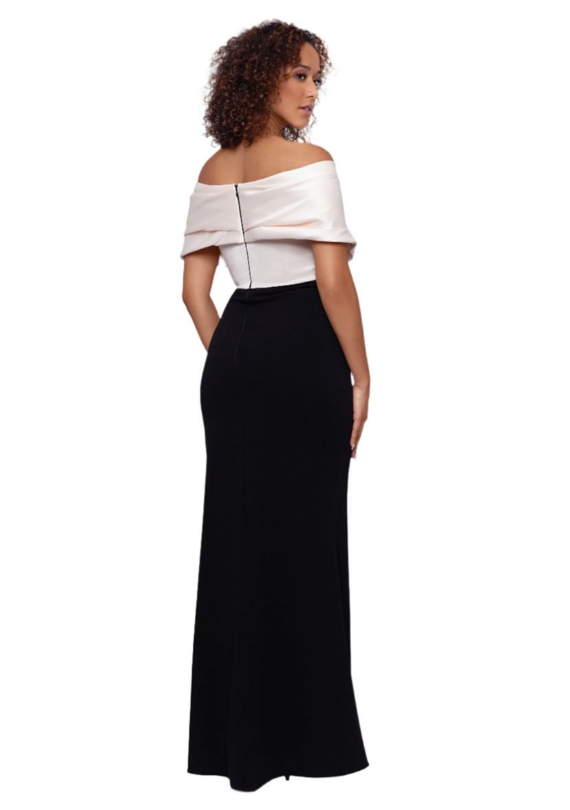 Womens Sleeveless Off the Shoulder Solid Gown