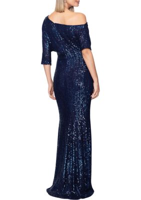 Betsy and adam off shop the shoulder sequin dress