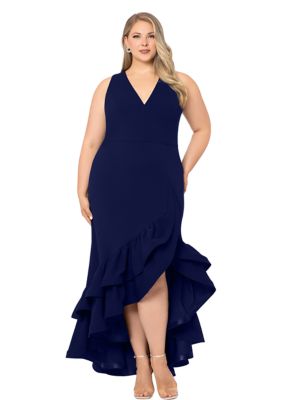 Women's Sleeveless Drape Cape Solid Gown