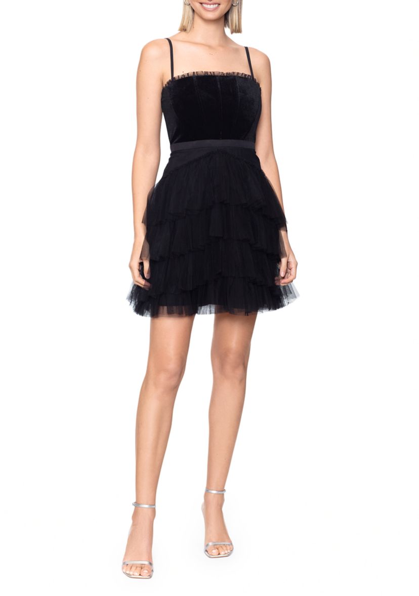 Womens Sleeveless Strappy Fit and Flare Dress