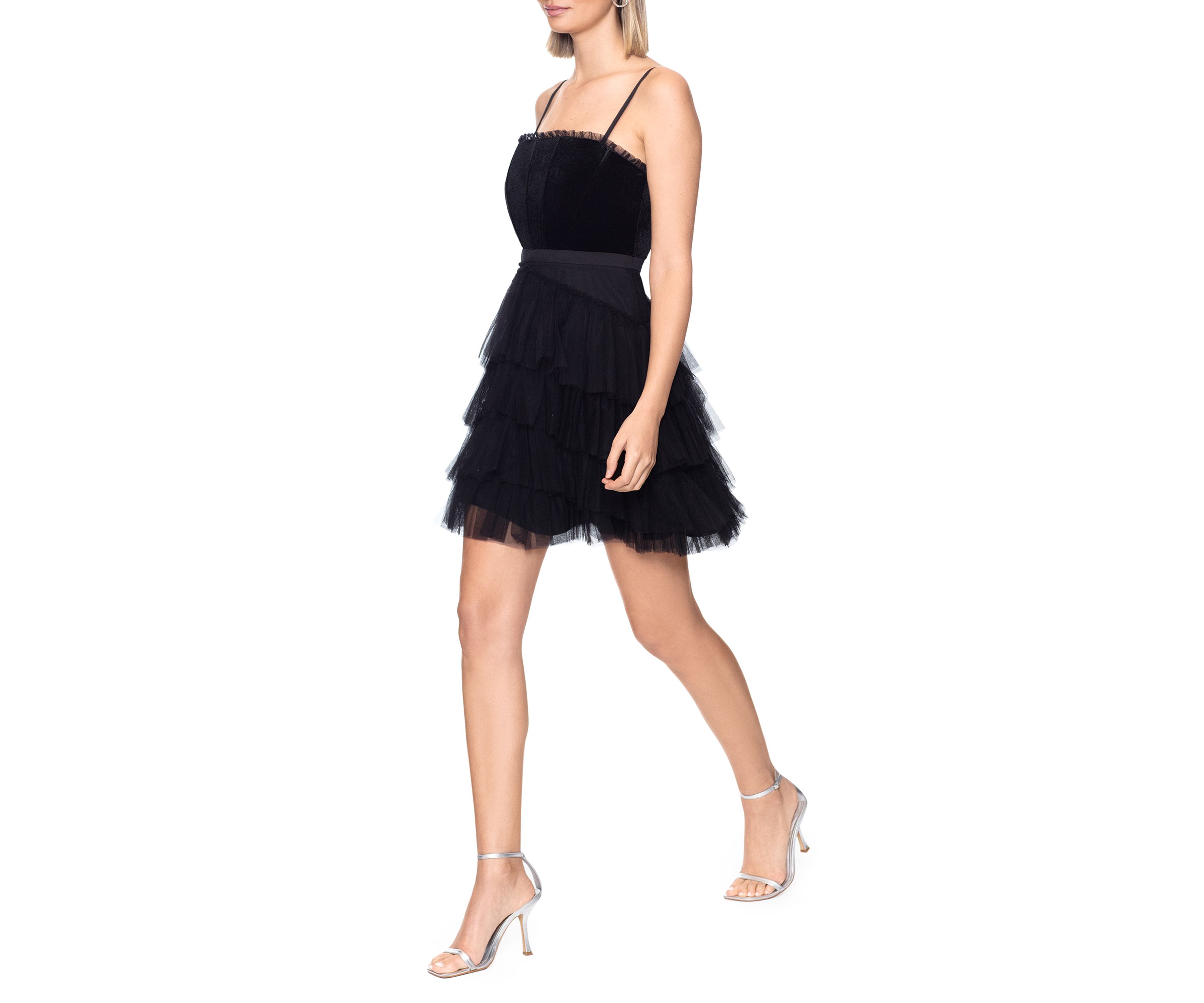 Womens Sleeveless Strappy Fit and Flare Dress