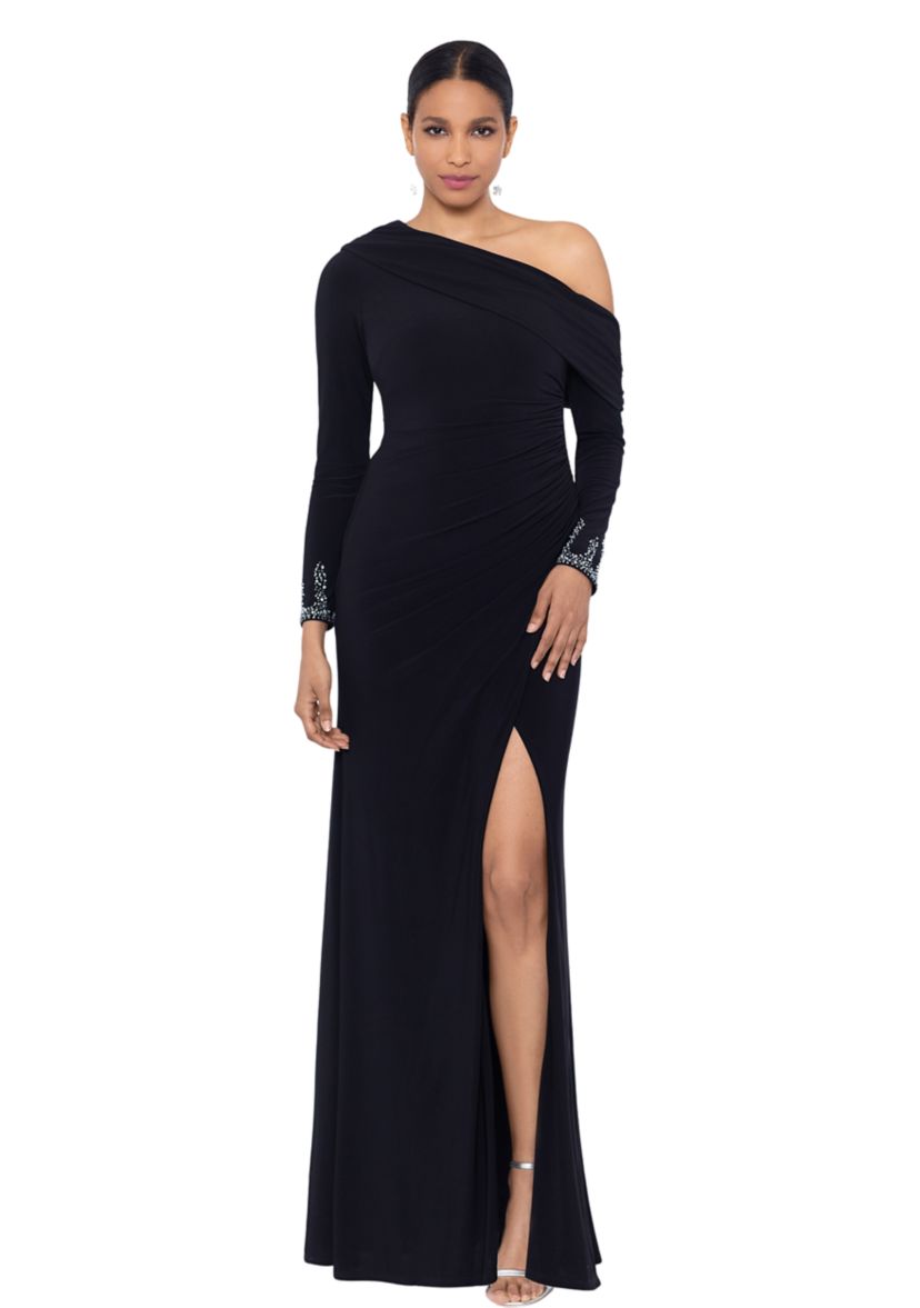 Womens One-Shoulder Gown