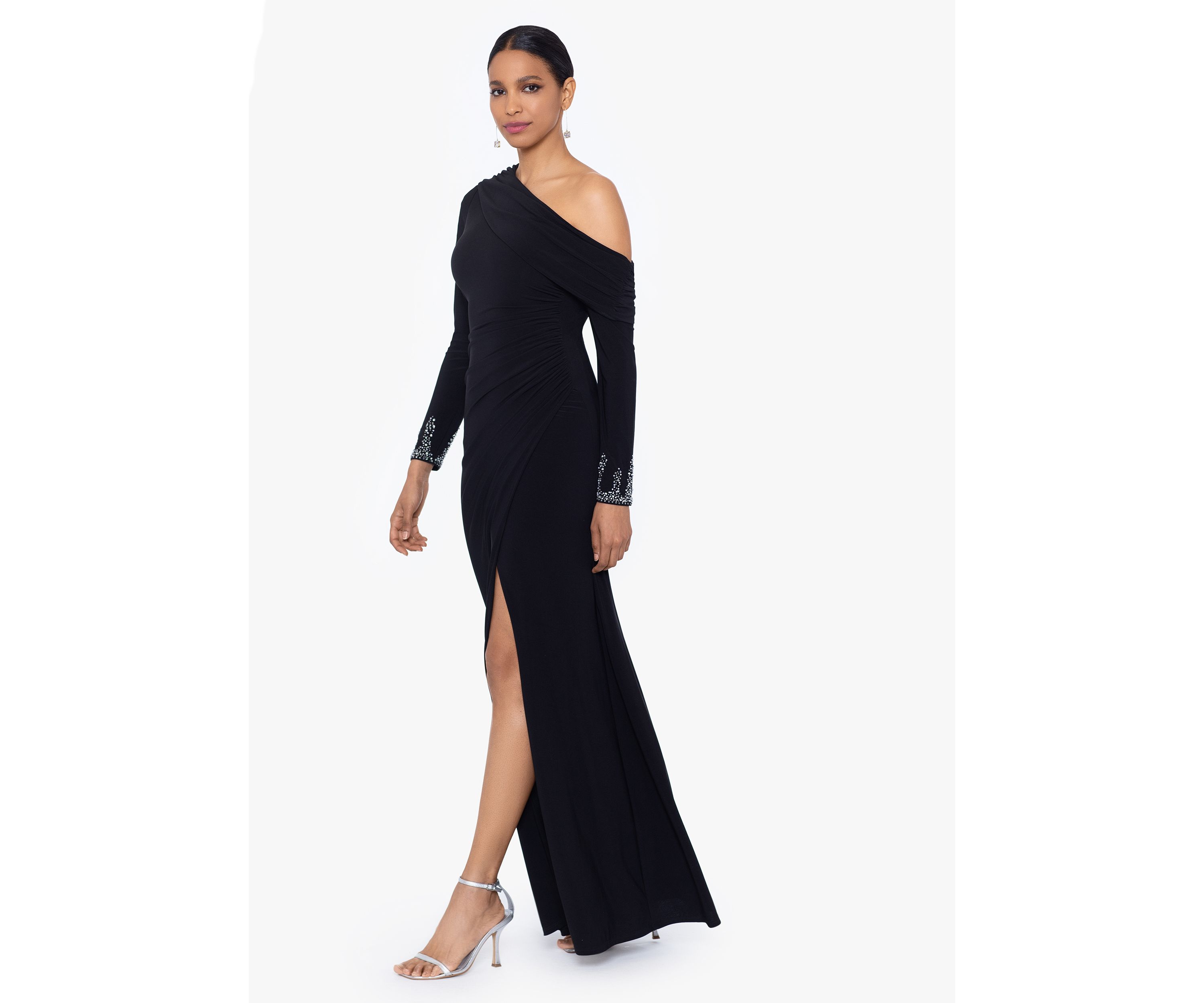 Womens One-Shoulder Gown