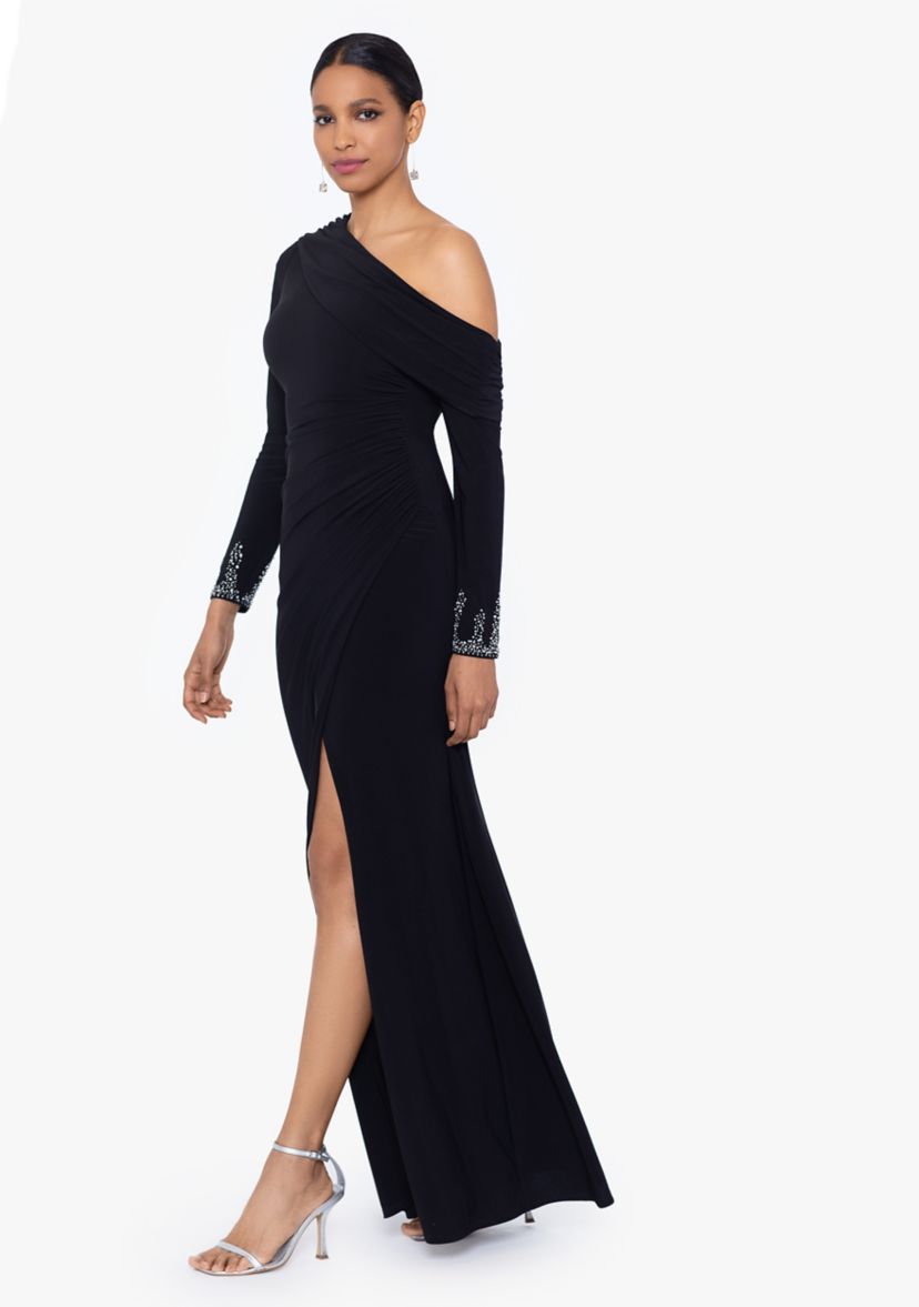 Womens One-Shoulder Gown