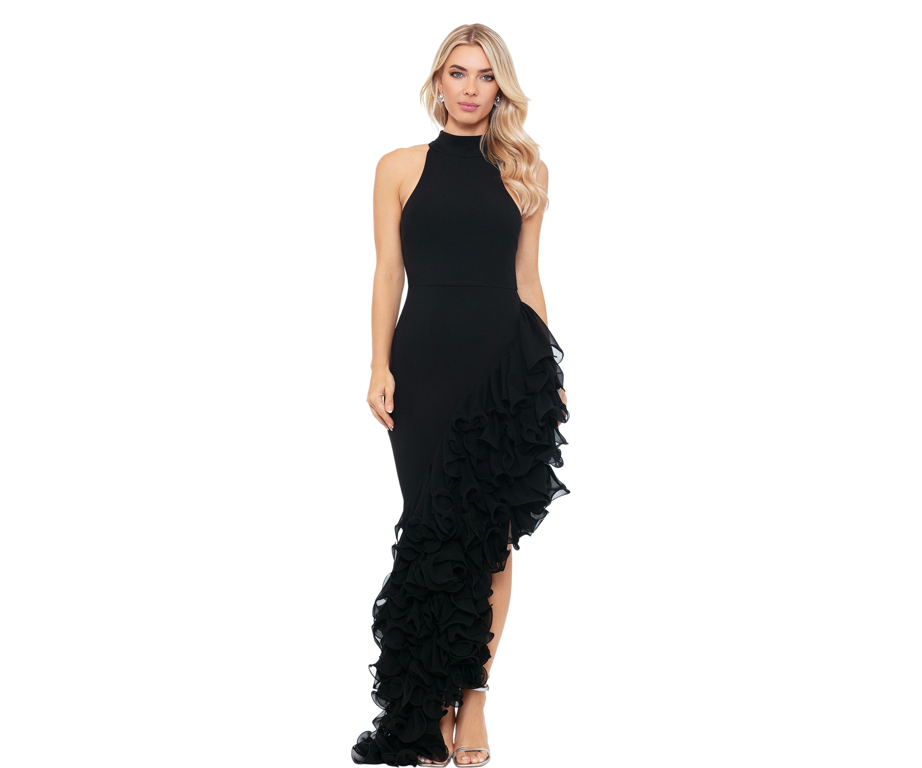 Womens Sleeveless Halter Neck Gown