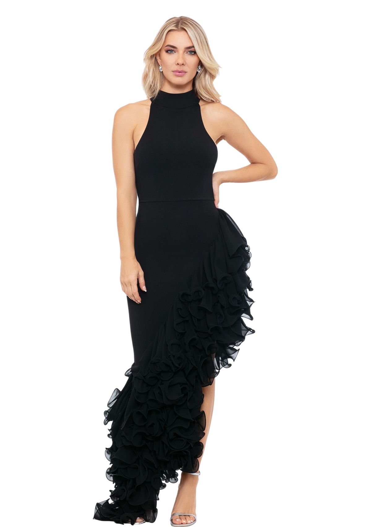 Womens Sleeveless Halter Neck Gown