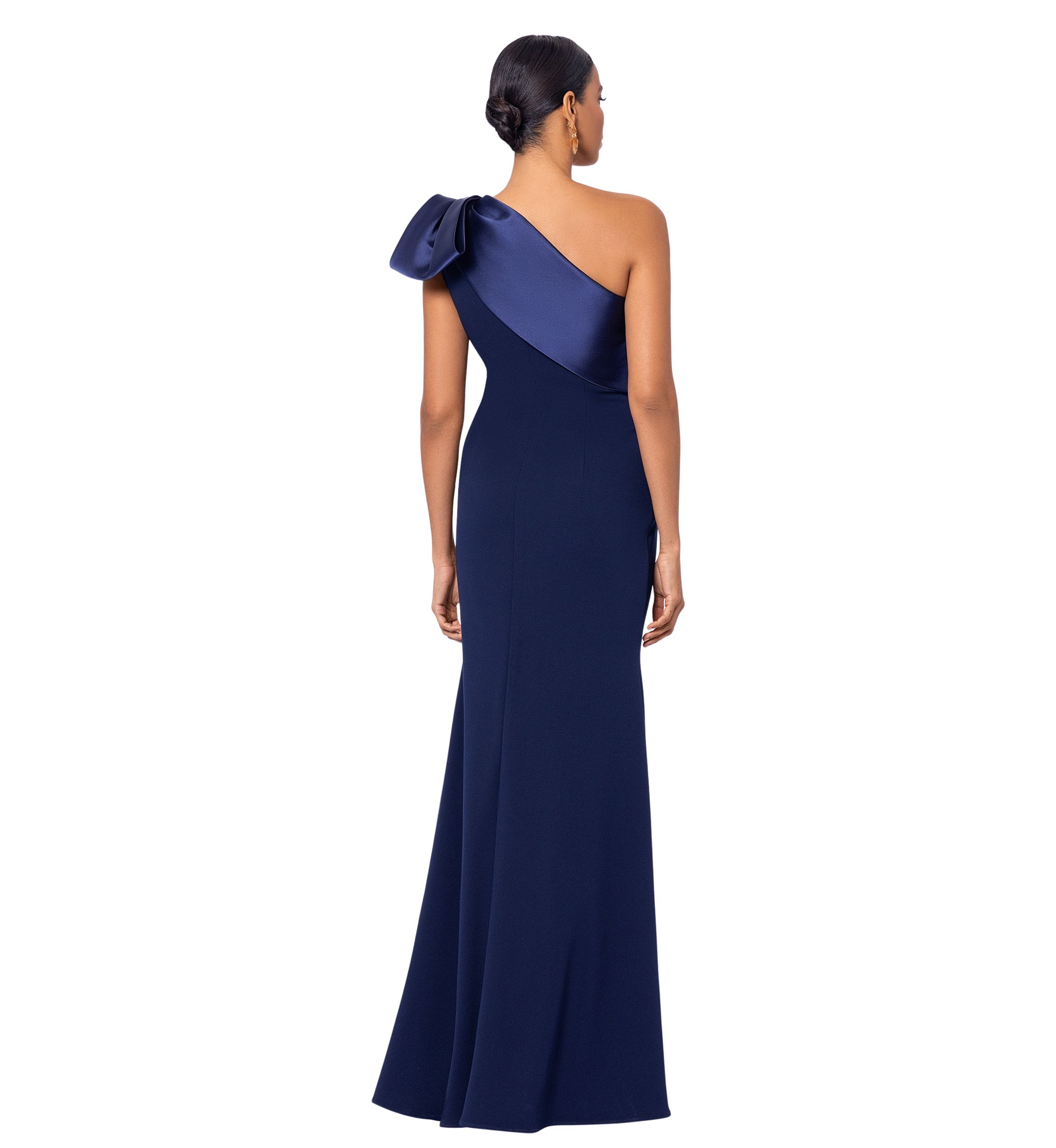 high side slit dress Zelda Side Slit Velvet Sequin Gown