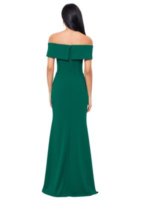 Women's Off the Shoulder Ruched Gown