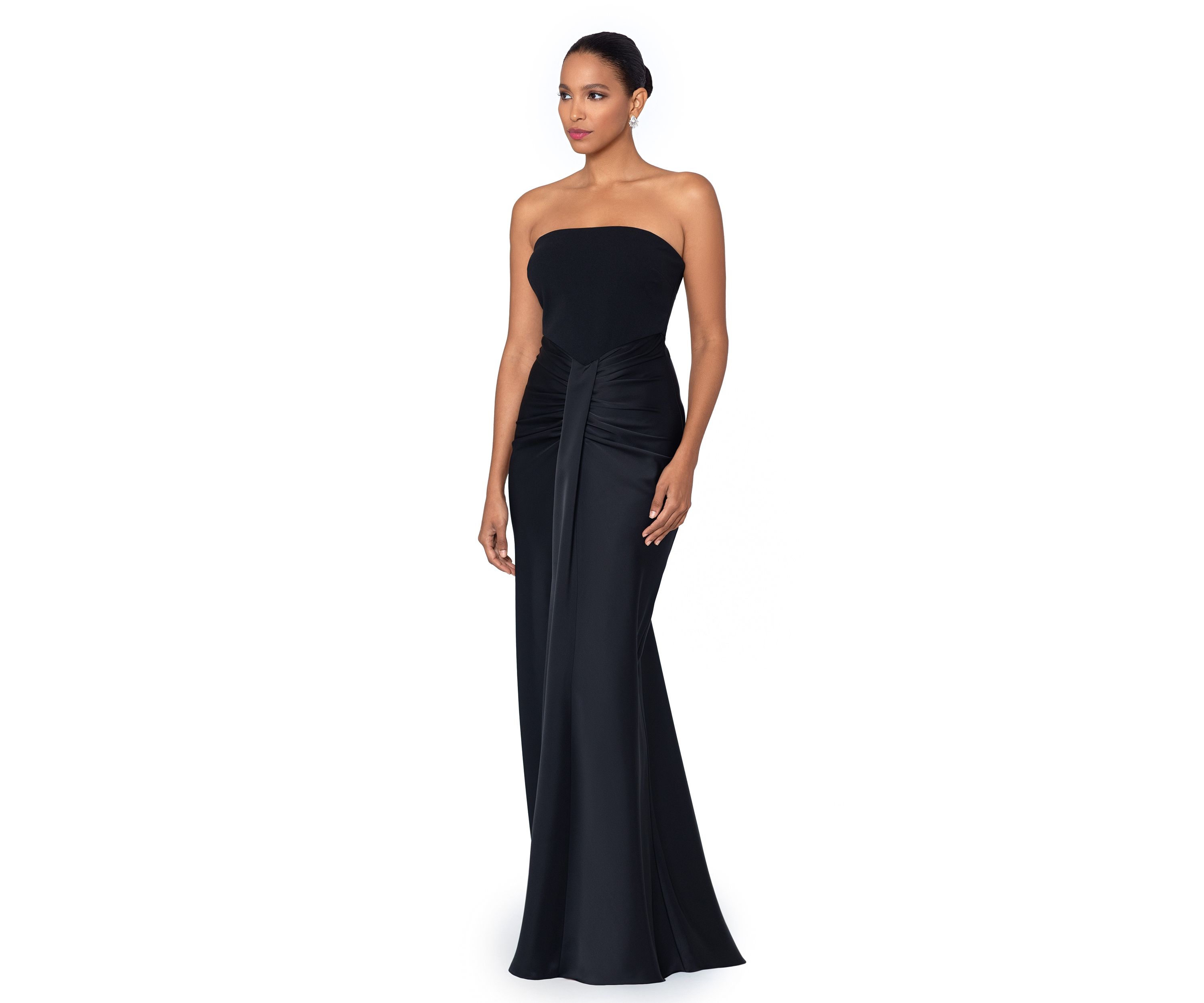 Womens Sleeveless Solid Satin Slim Gown