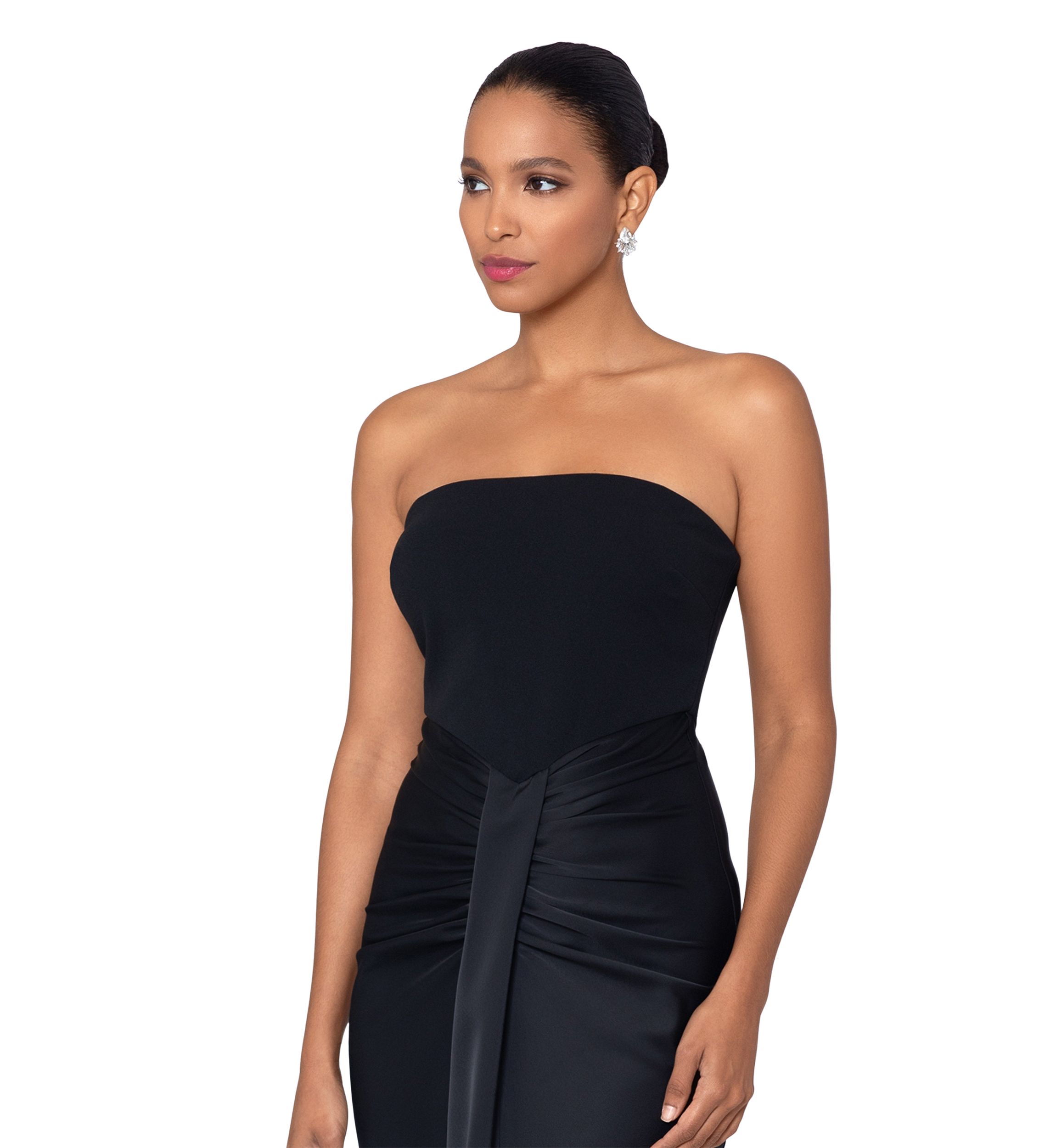 Womens Sleeveless Solid Satin Slim Gown
