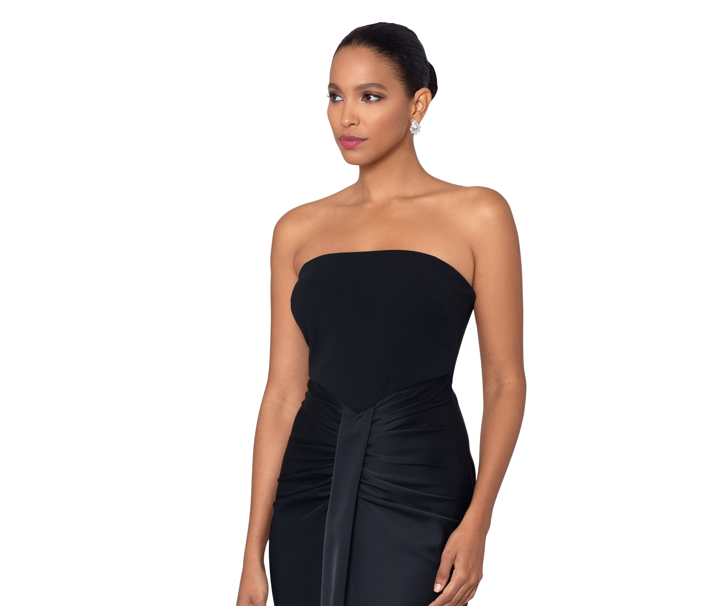 Womens Sleeveless Solid Satin Slim Gown