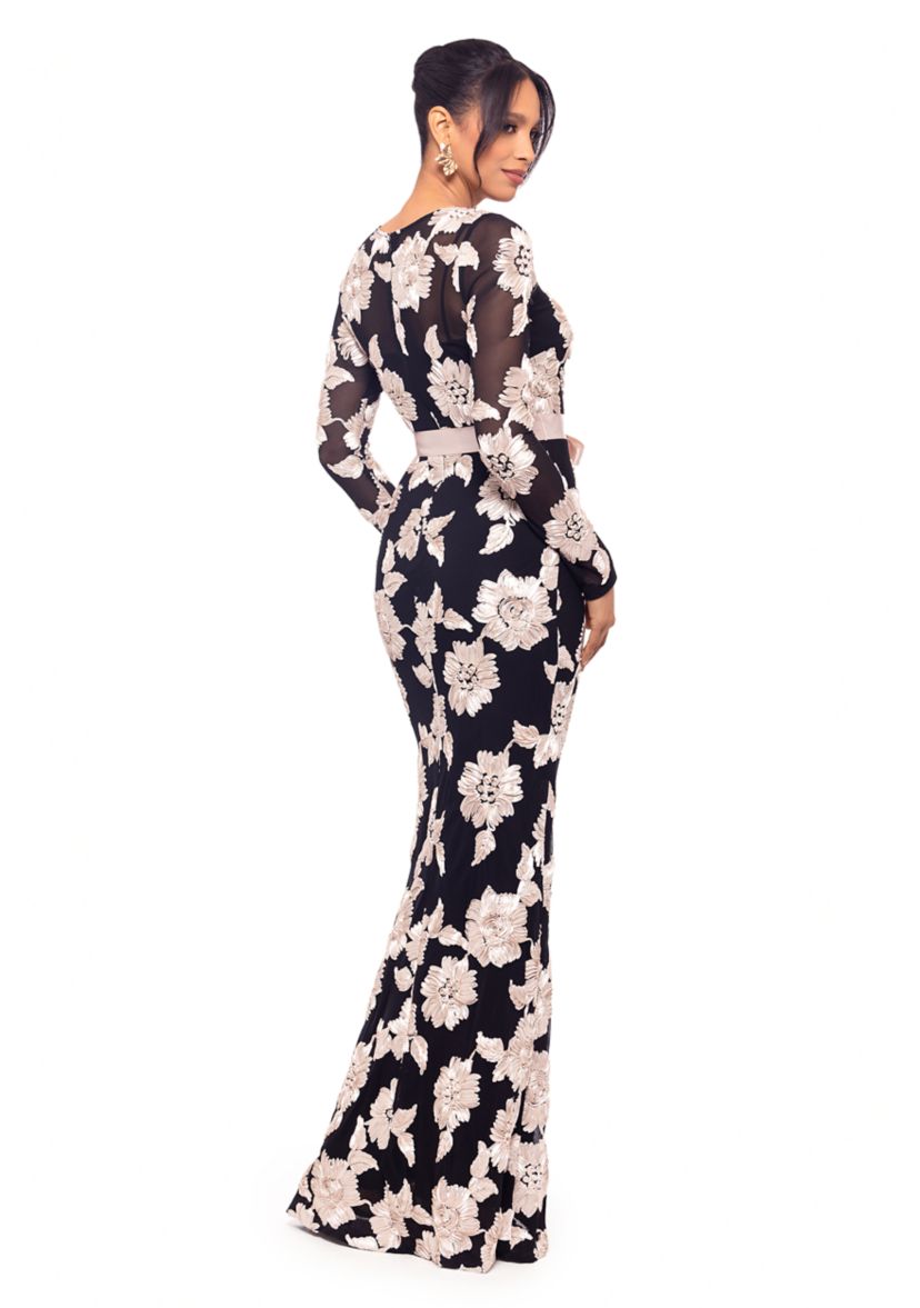 Womens Floral Gown