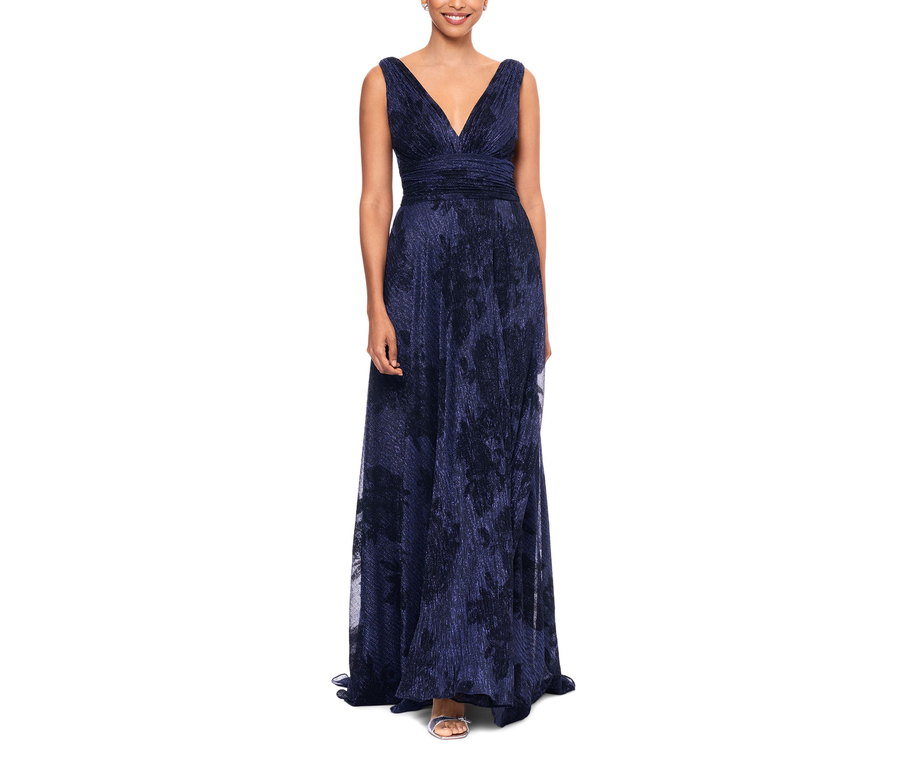 Long Flock Crinkle Galaxy Gown 
