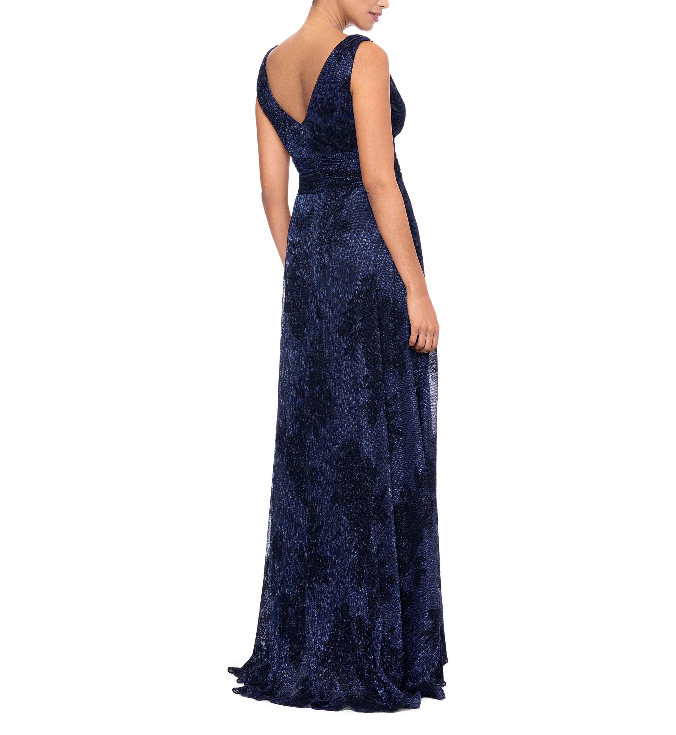 Long Flock Crinkle Galaxy Gown 