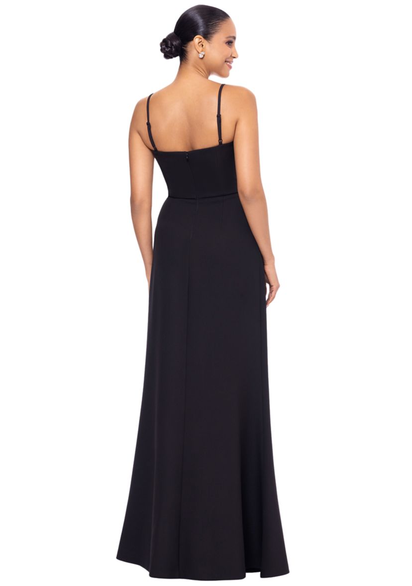 Womens Sleeveless Sequin Detail Scuba Gown