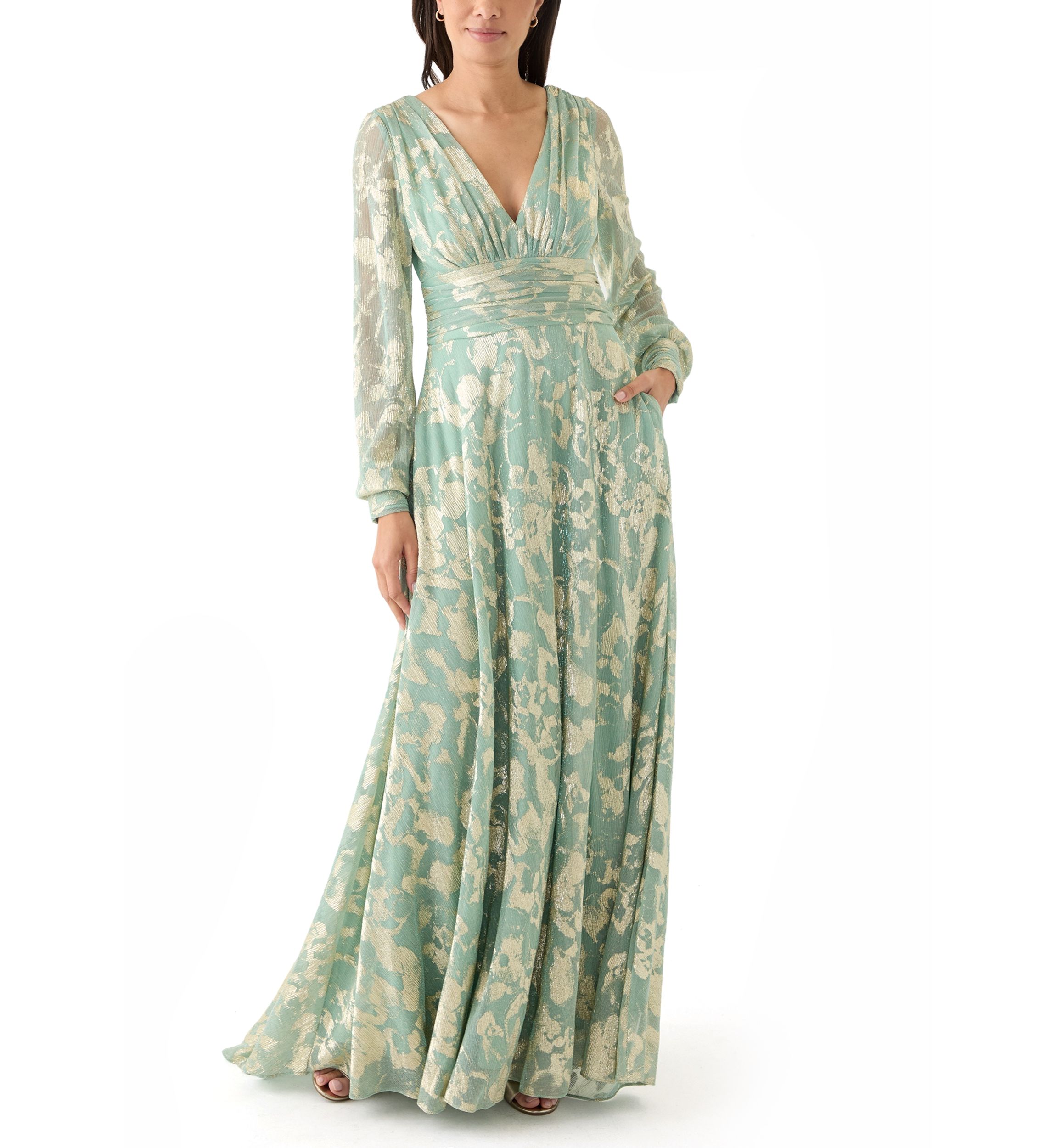Womens Floral Printed Gown