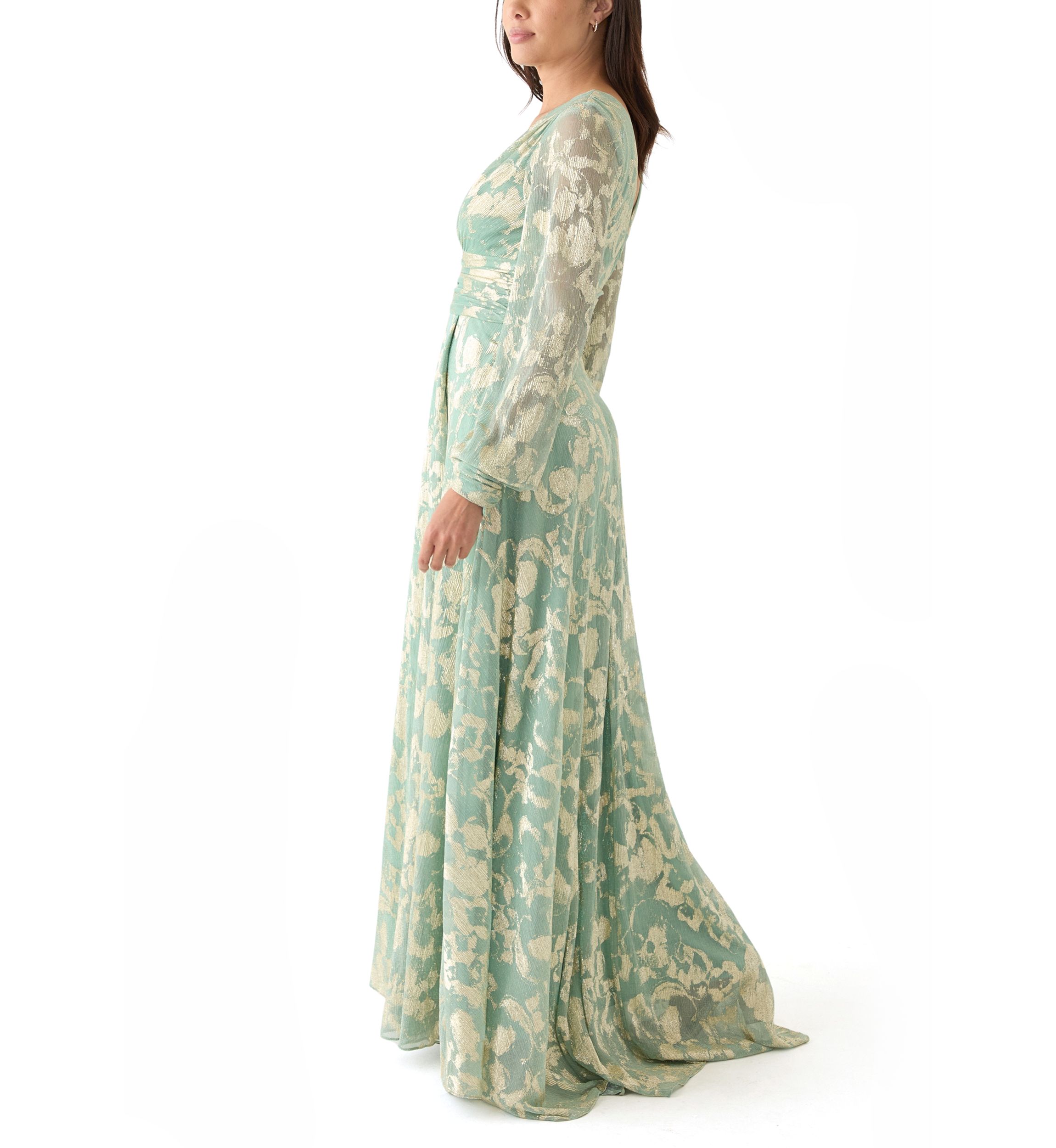 Womens Floral Printed Gown