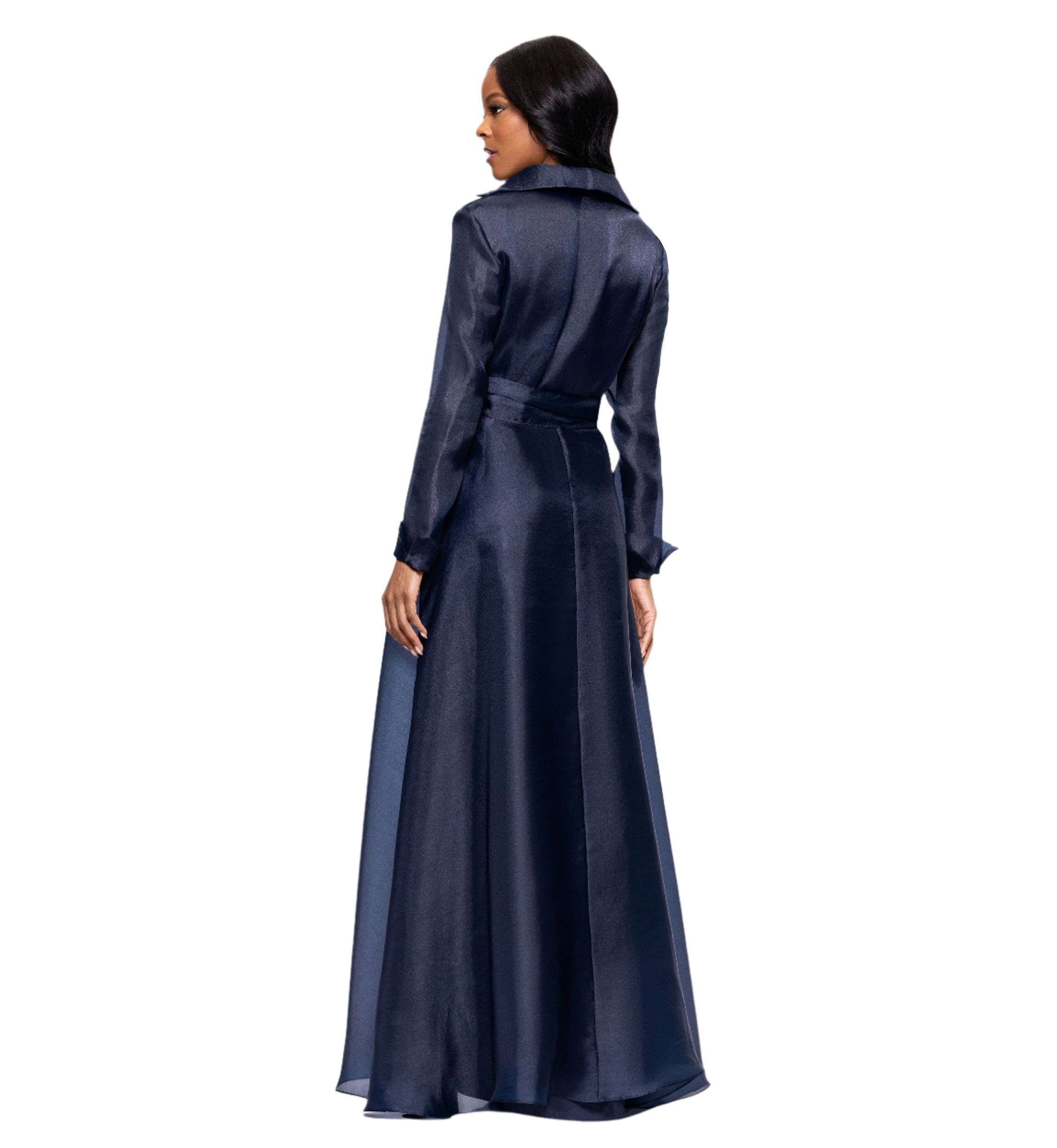 Womens Collared Fit and Flare Gown