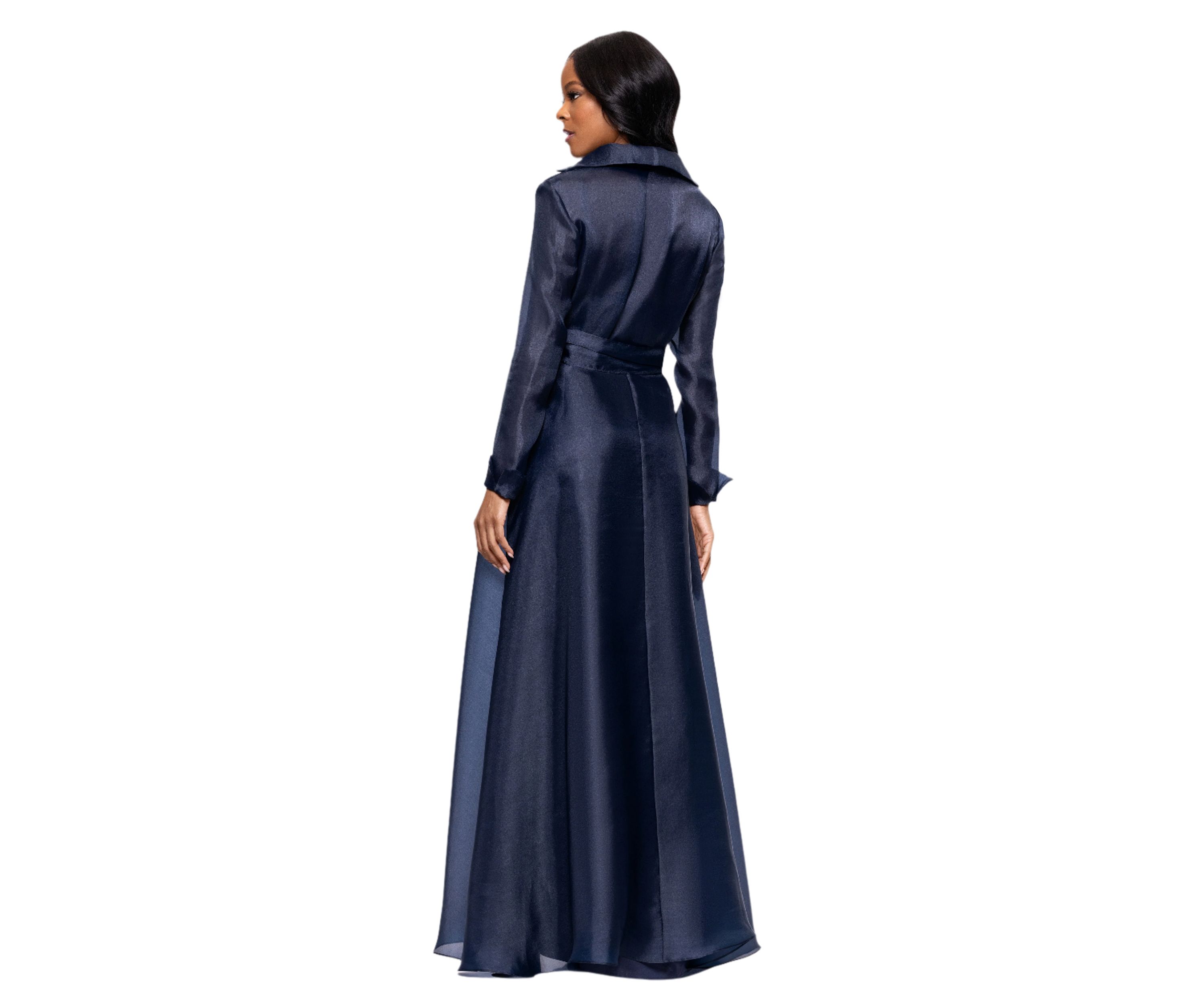 Womens Collared Fit and Flare Gown