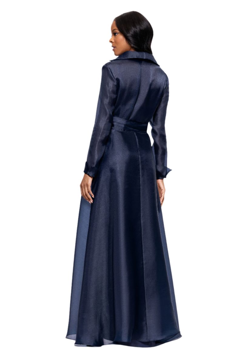 Womens Collared Fit and Flare Gown