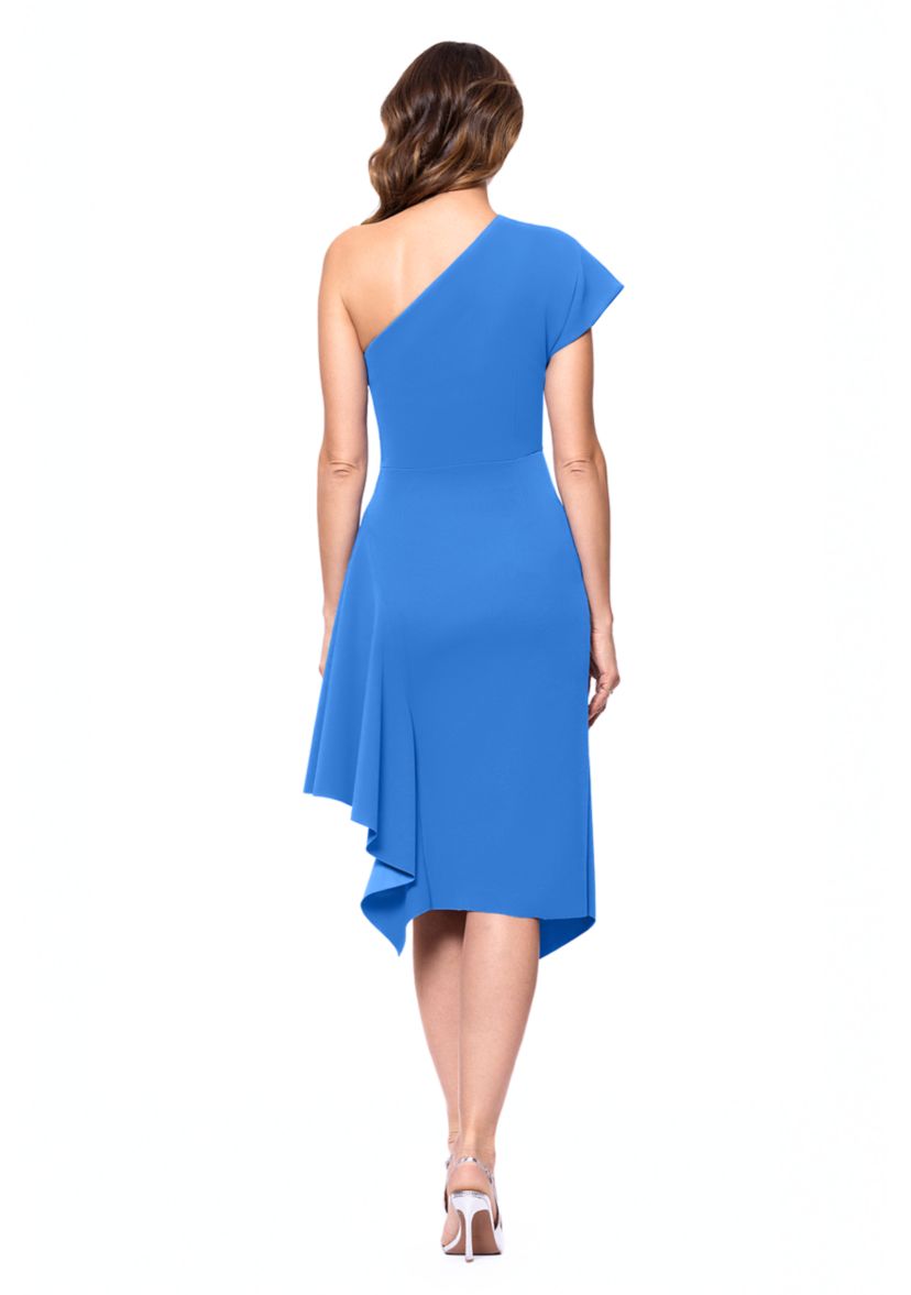 Womens Asymmetrical Ruched Slim Dress