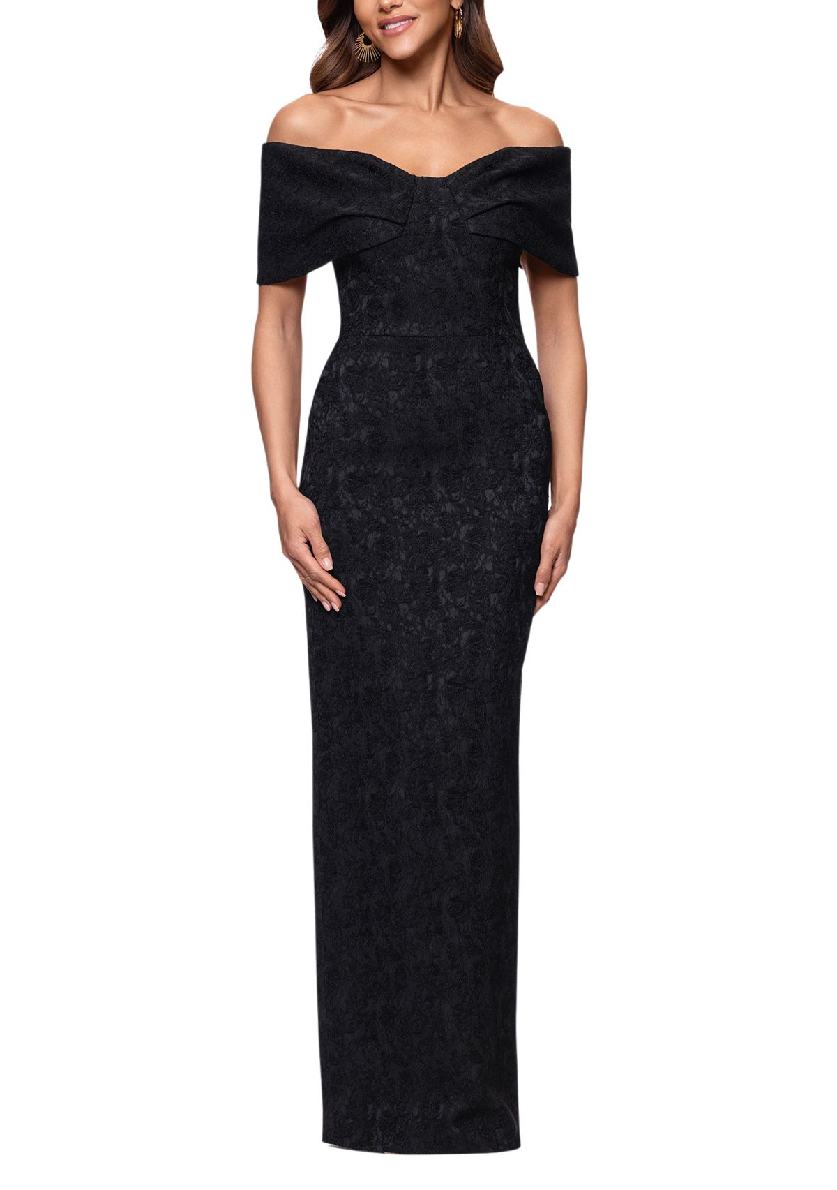 Long Texture Knit Off the Shoulder Bow Top 