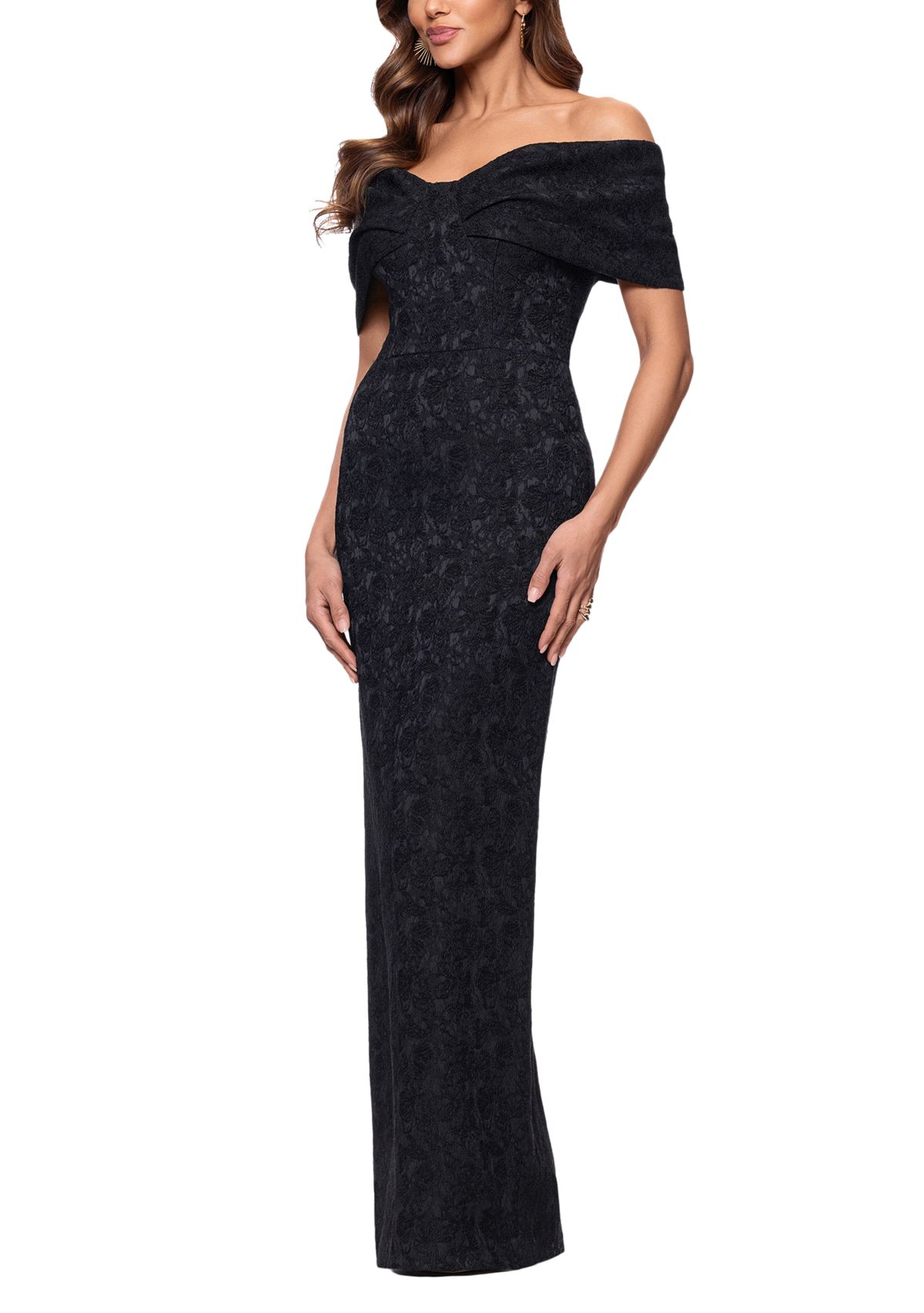 Long Texture Knit Off the Shoulder Bow Top 