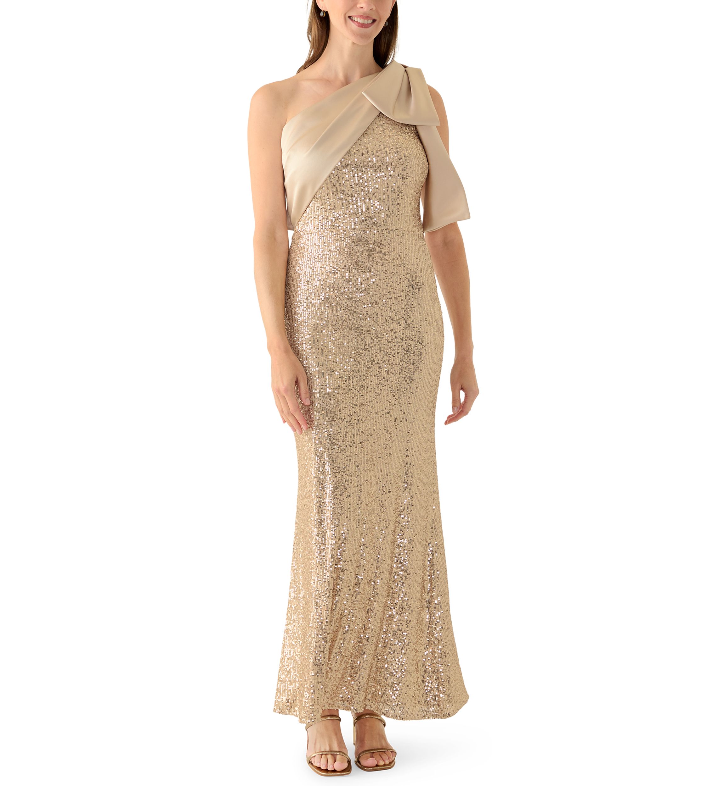 belk sequin dress Blondie Nites Women's Rose Pattern Sequin Gown