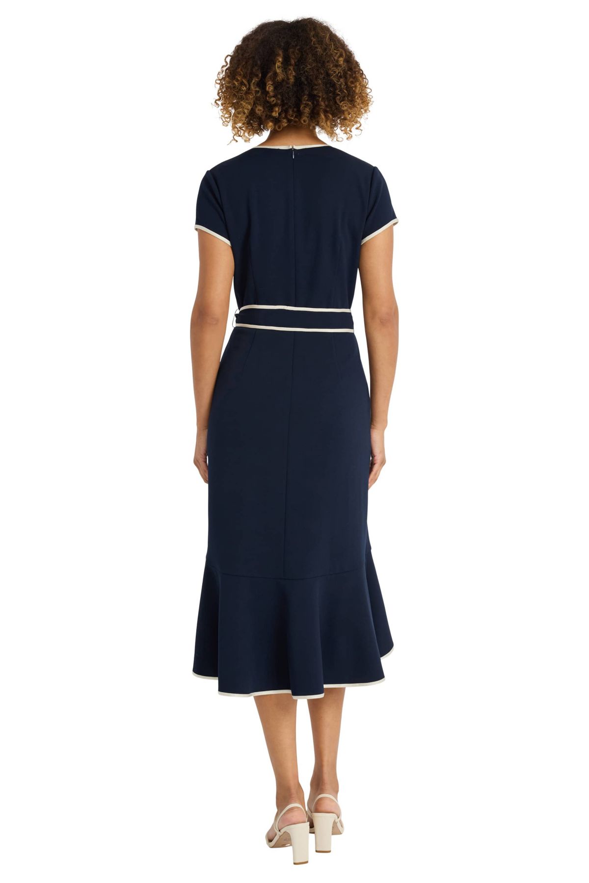 Wrap Dress With Piping