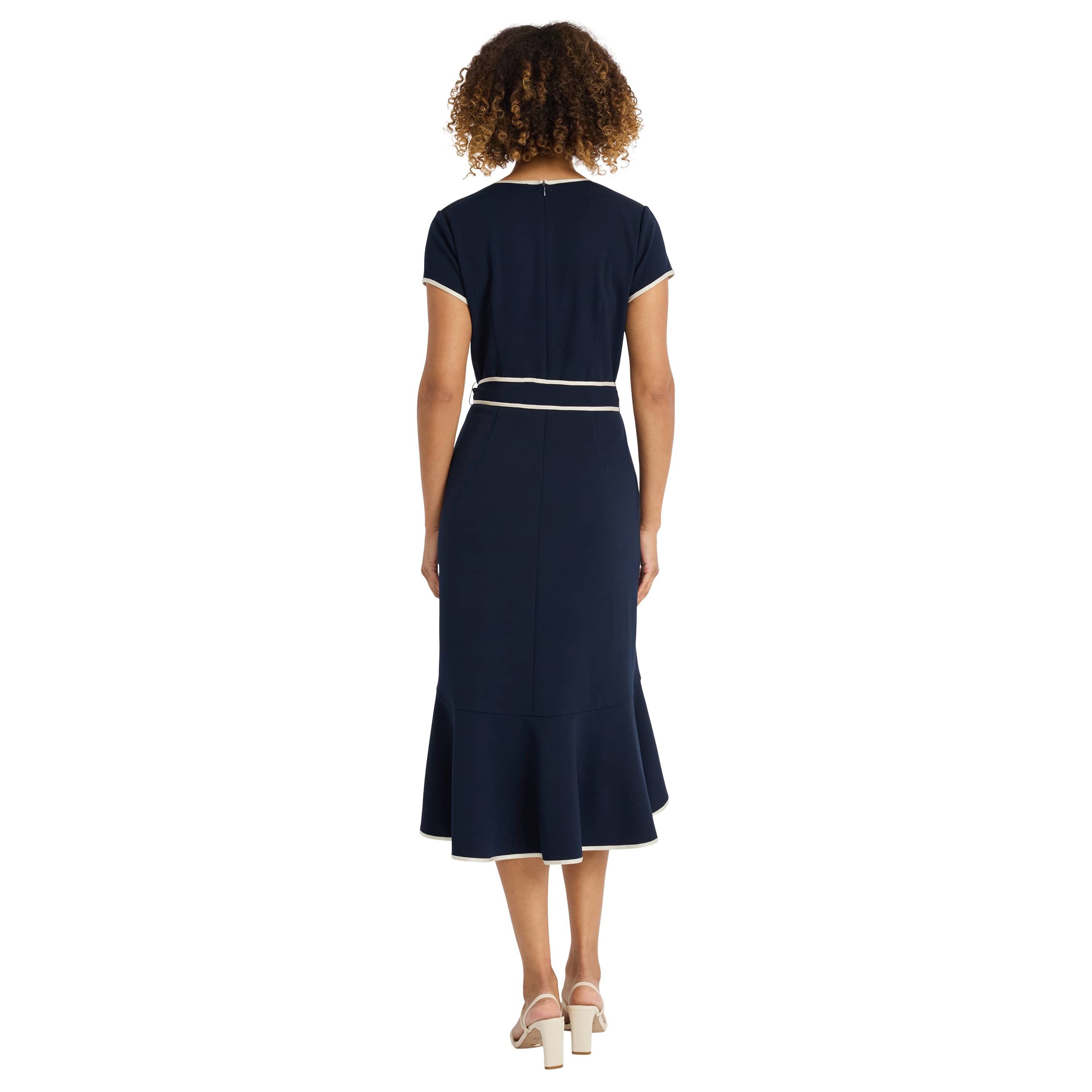 Wrap Dress With Piping