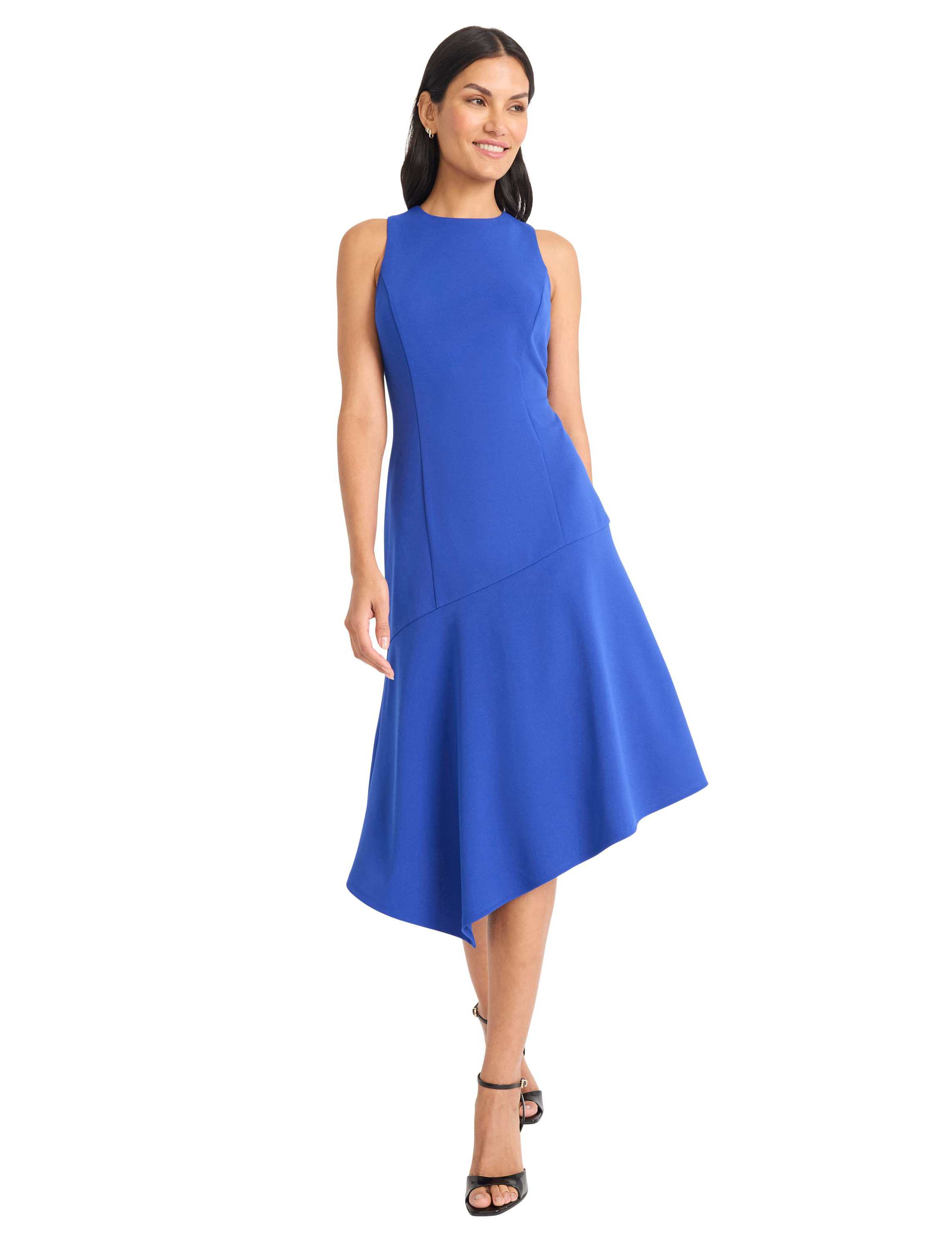 Sleeveless Asymmetrical Midi Dress