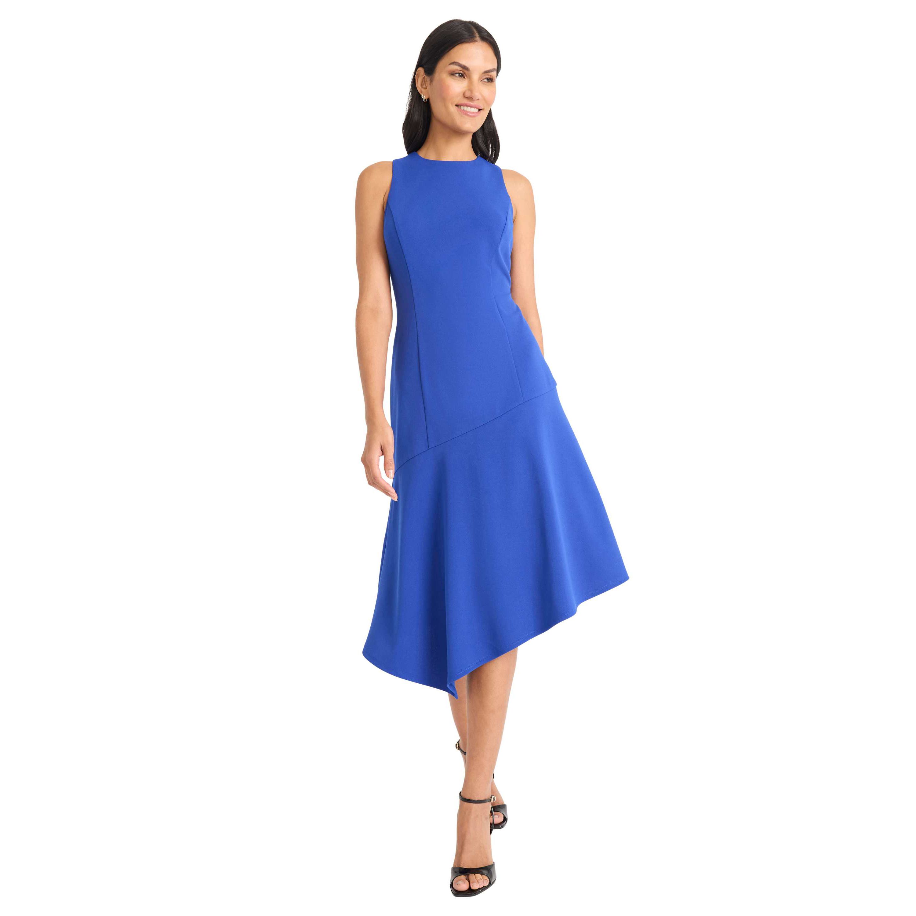 Sleeveless Asymmetrical Midi Dress