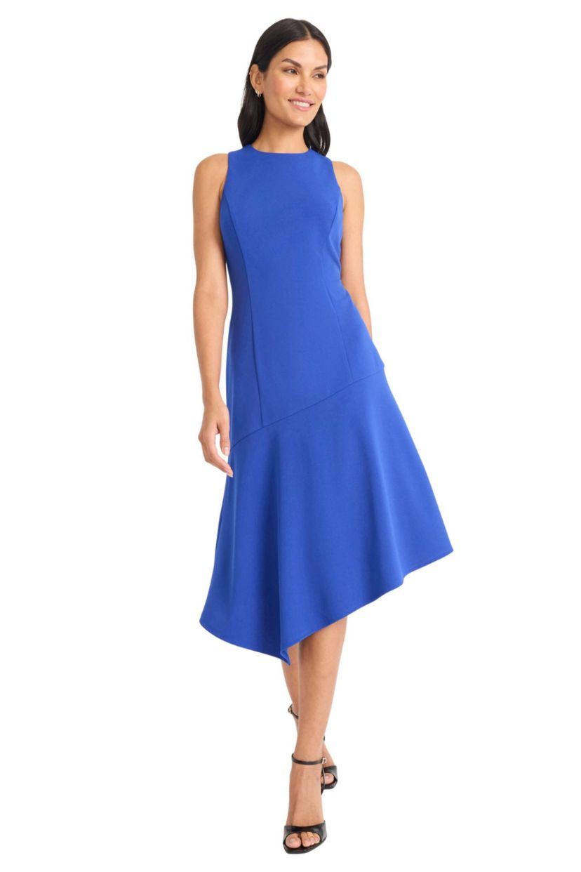 Sleeveless Asymmetrical Midi Dress