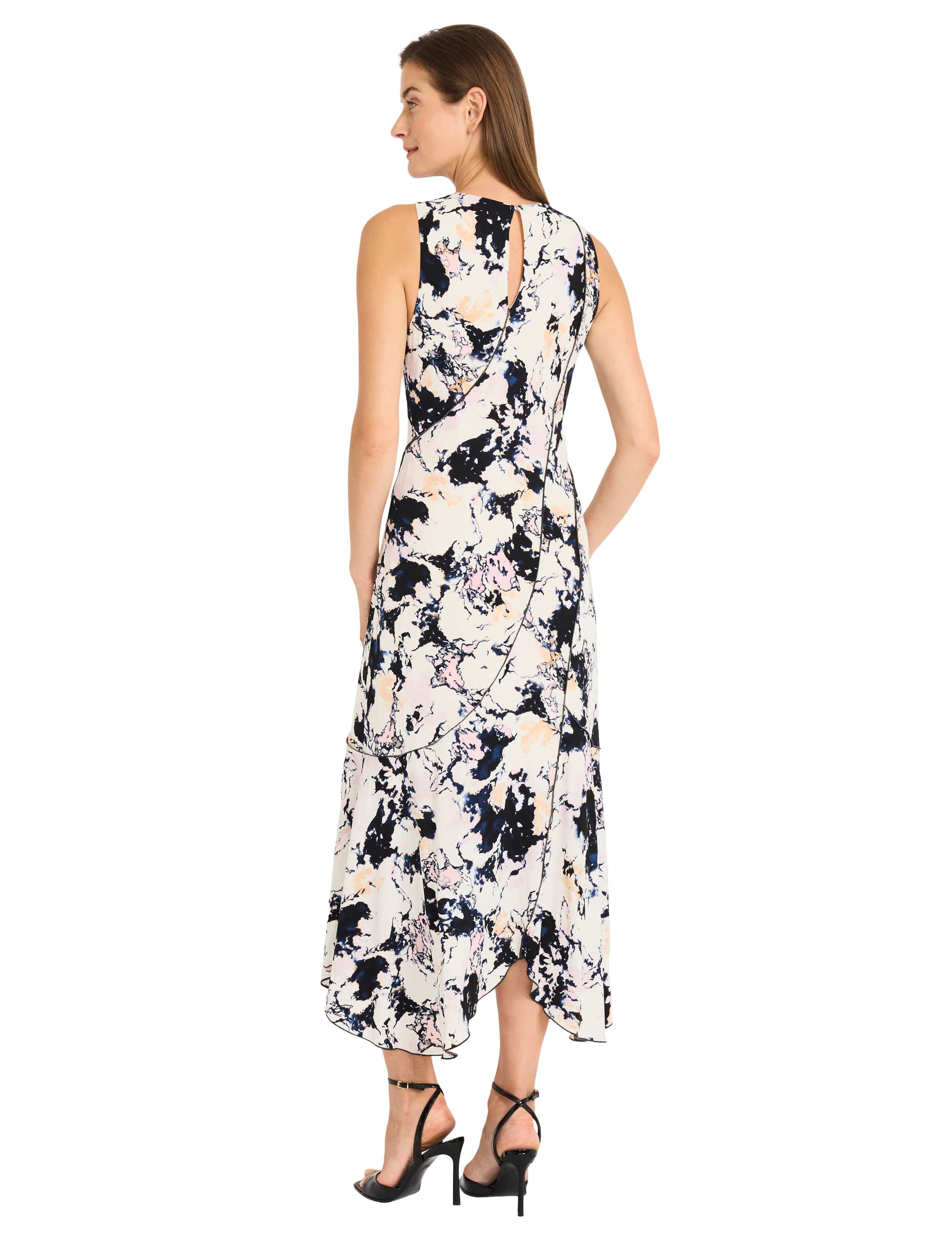 Marble Printed Midi Dress