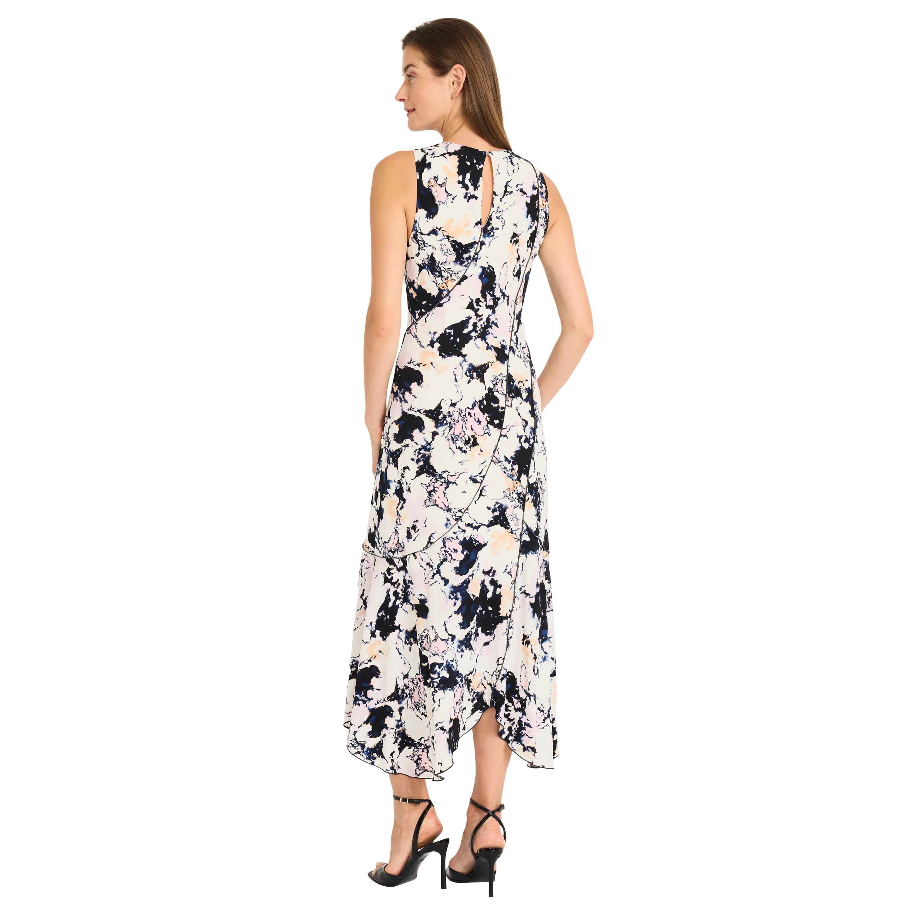 Marble Printed Midi Dress
