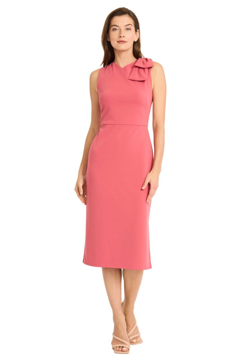 Sleeveless Dress With Bow Detail