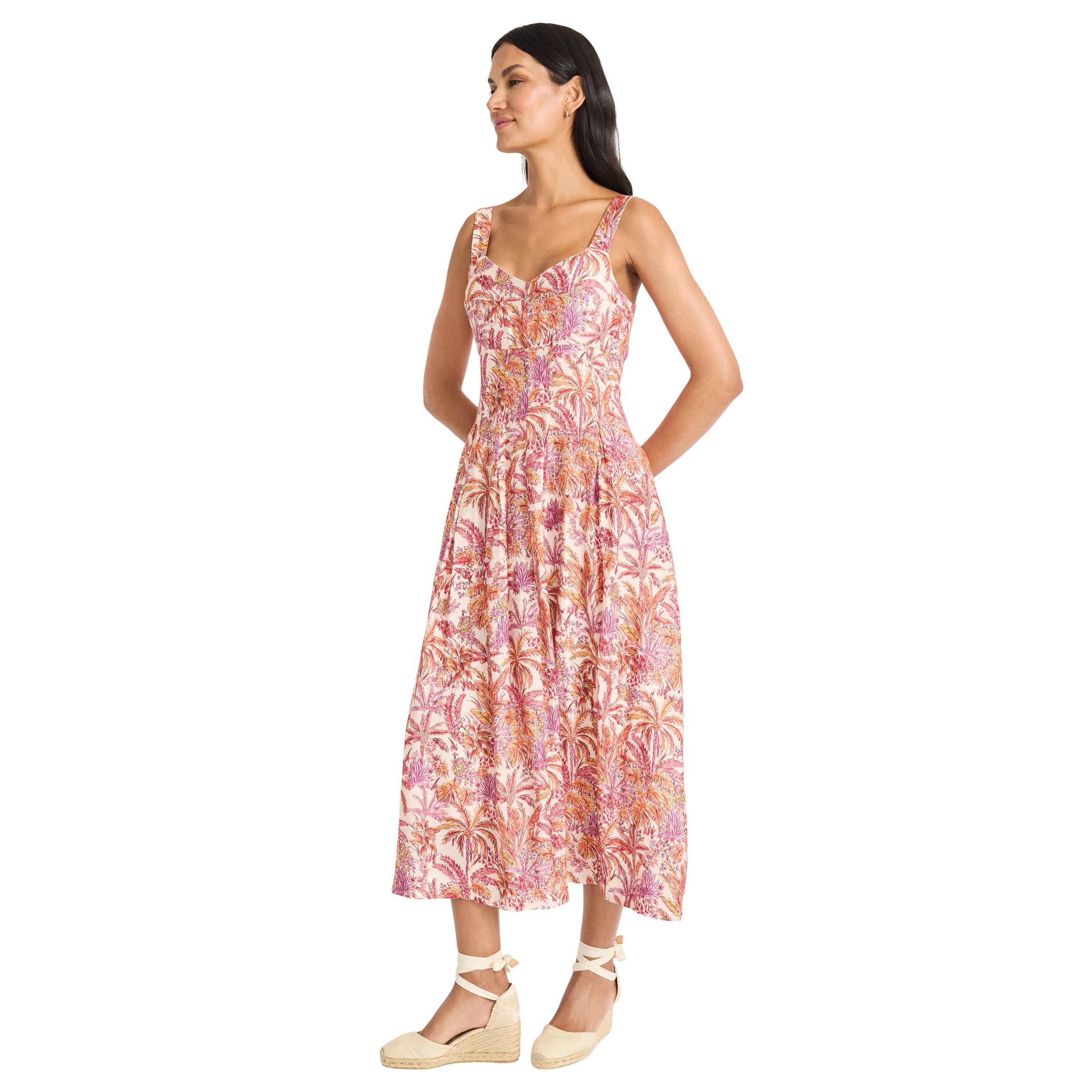 Palm Tree Midi Dress