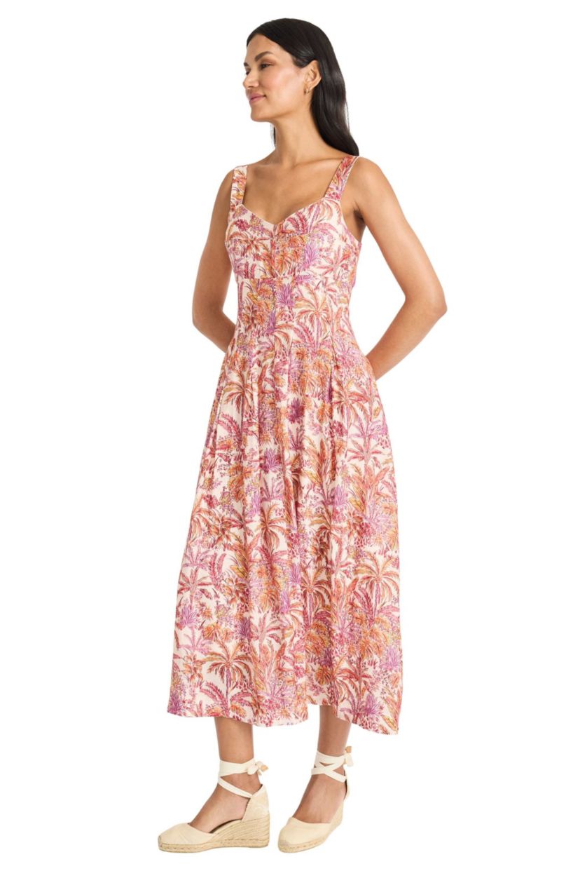 Palm Tree Midi Dress
