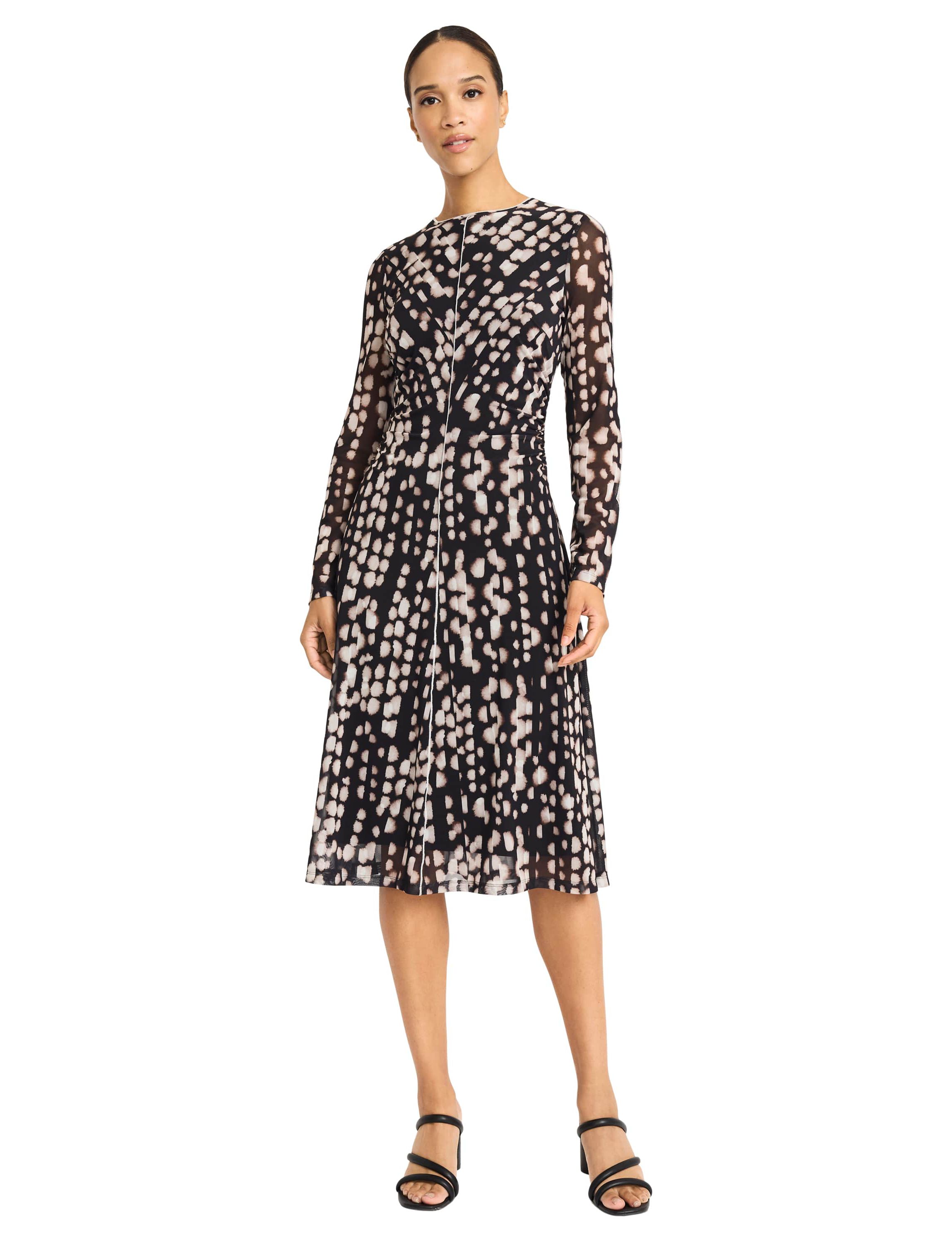 Animal Printed Mesh Dress