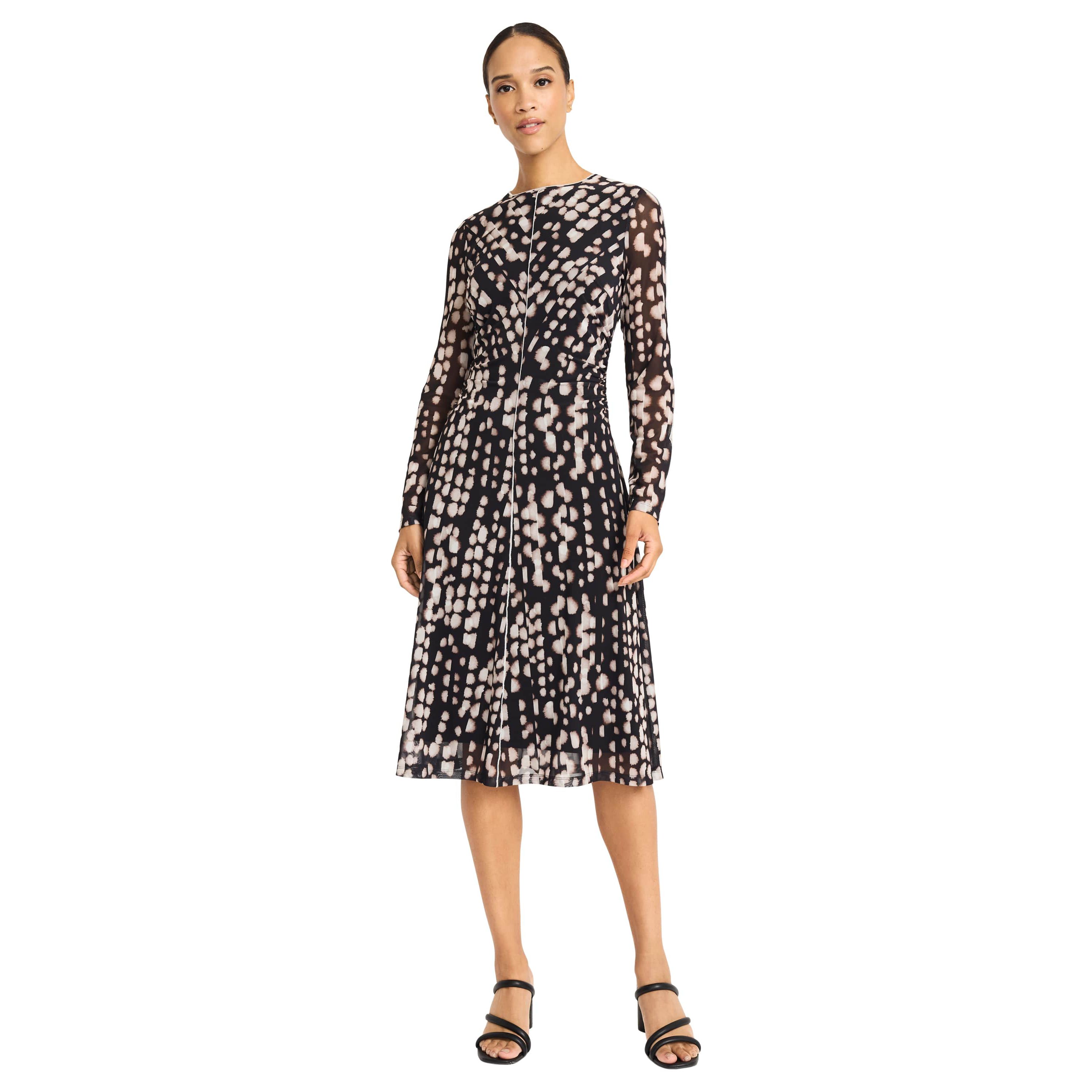 Animal Printed Mesh Dress