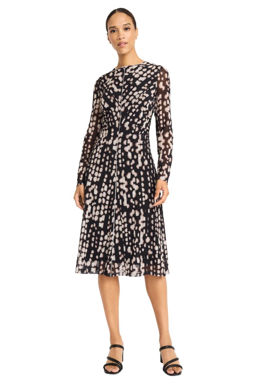 Animal Printed Mesh Dress