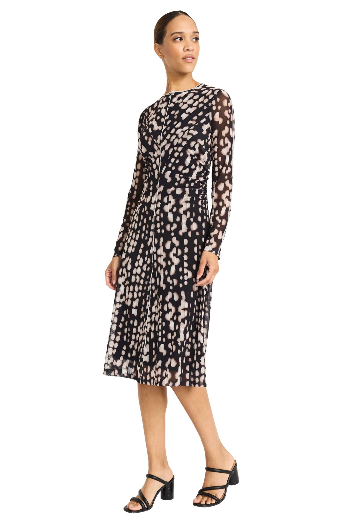 Animal Printed Mesh Dress