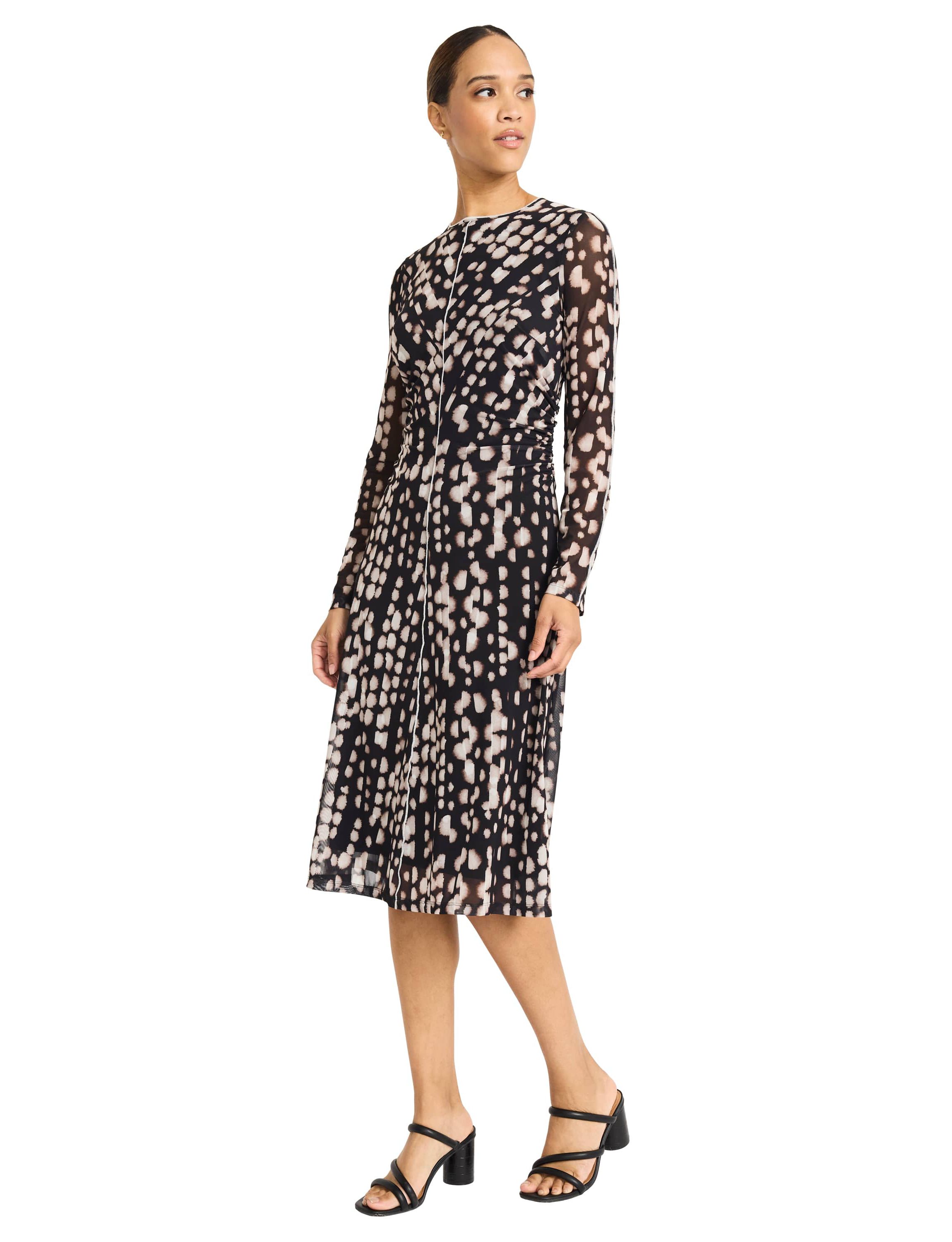Animal Printed Mesh Dress