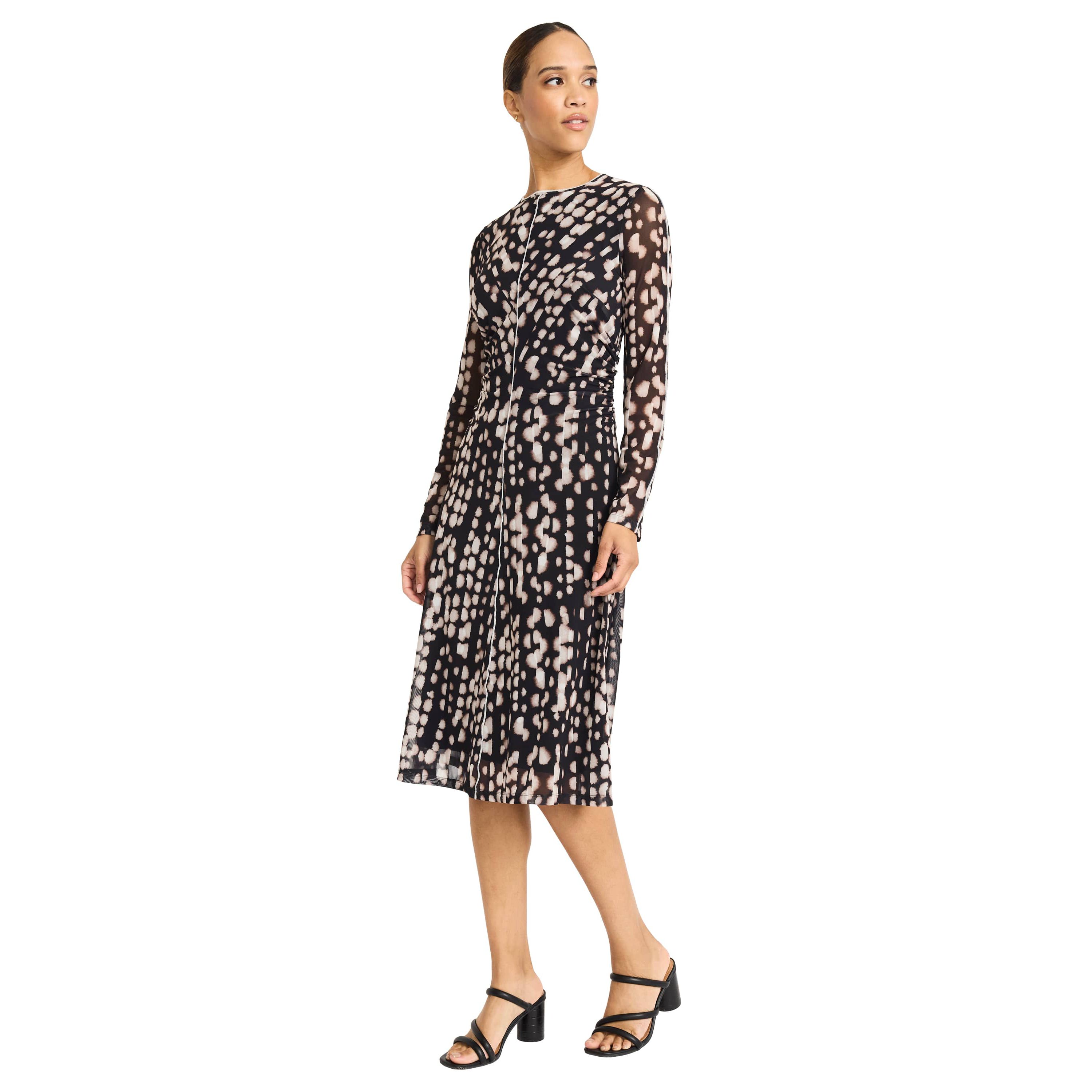 Animal Printed Mesh Dress