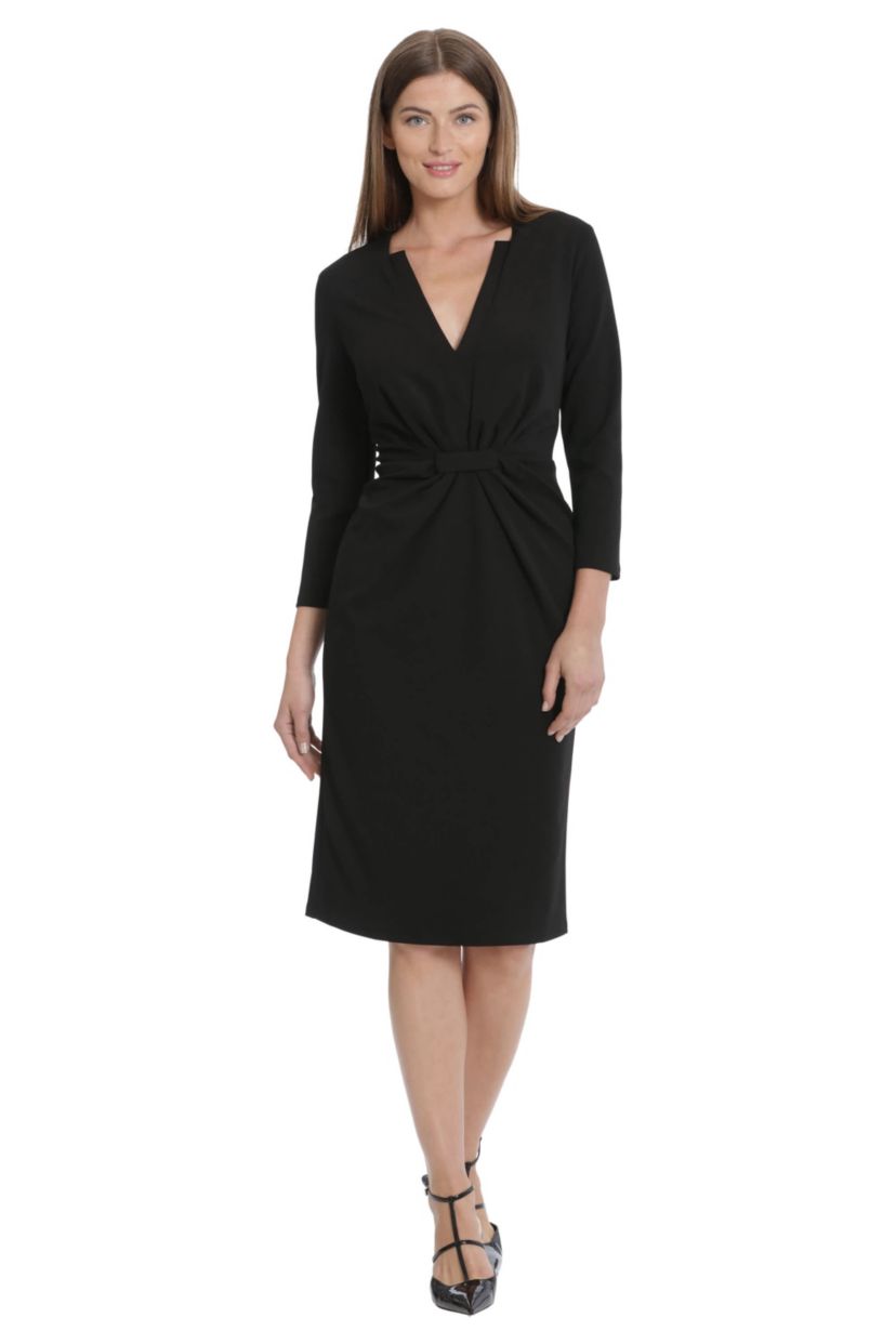Elbow Sleeve Full Skirt Midi