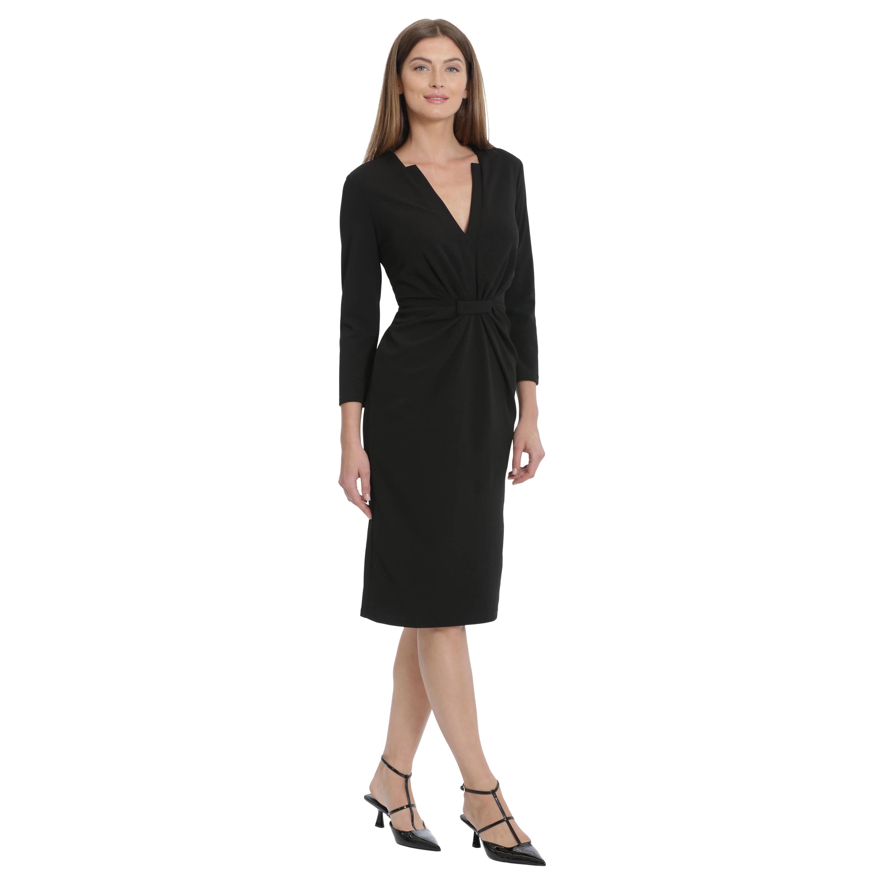 Elbow Sleeve Full Skirt Midi