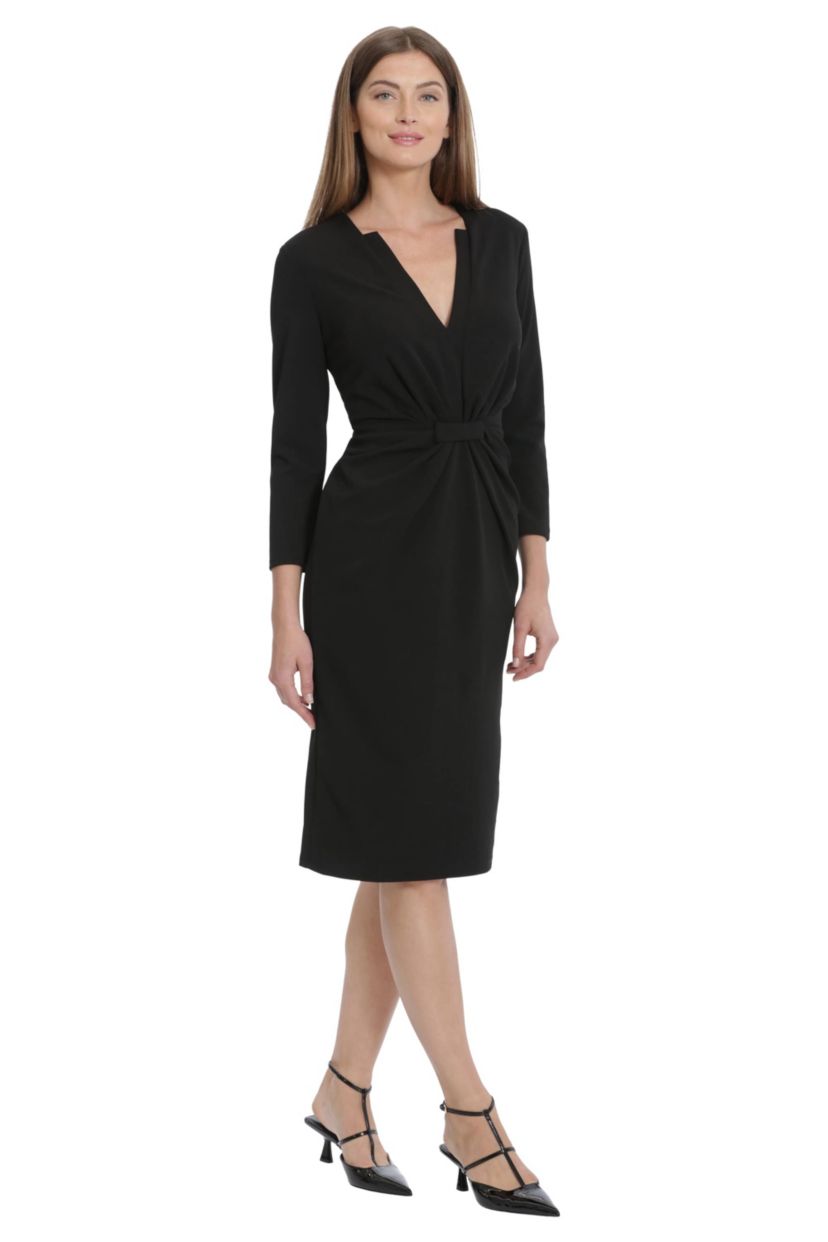 Elbow Sleeve Full Skirt Midi