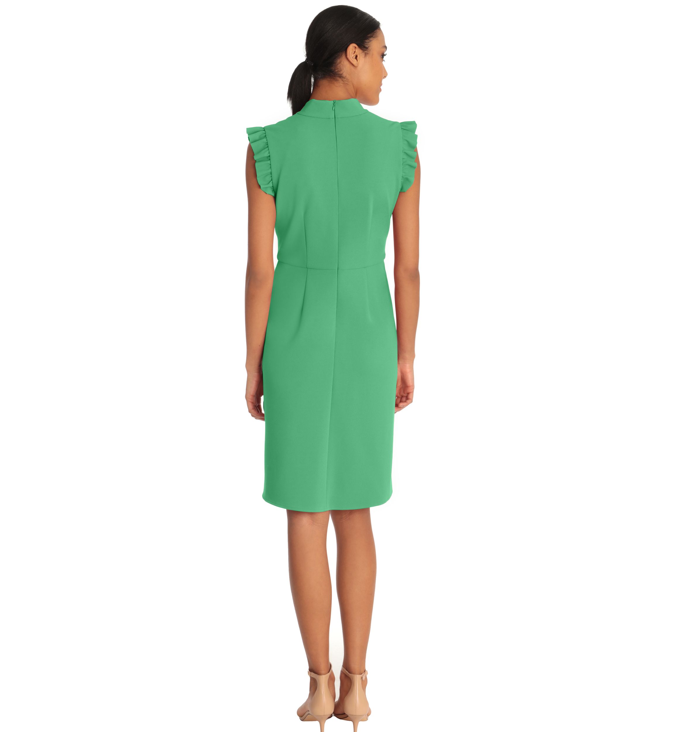 Womens Front Neck Tie A-Line Dress