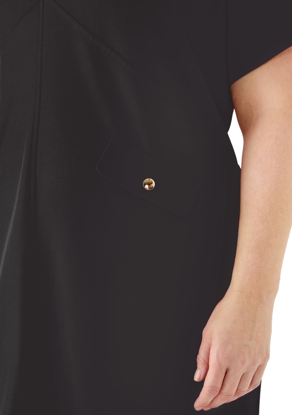 Plus Size Short Sleeve Mini Dress